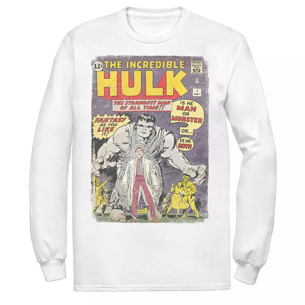 Men's Marvel The Incredible Hulk Classic Retro Comic Book Tee, Size: Small, White Product Image