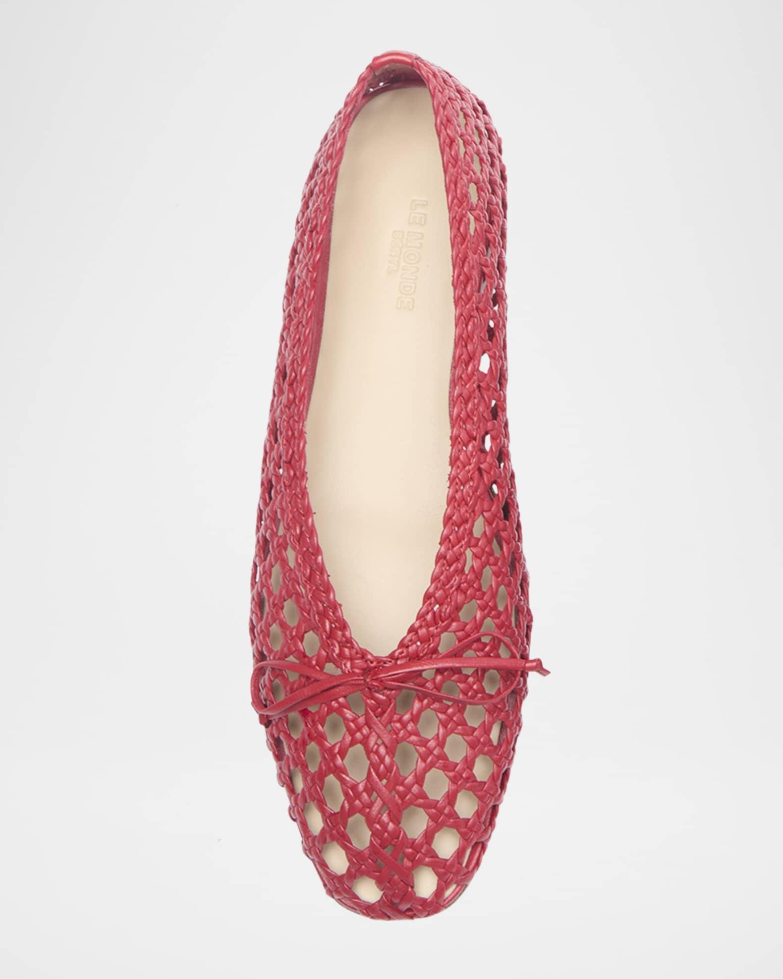 Regency Woven Leather Ballerina Flats Product Image