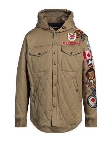 DSQUARED2 Man Jacket Khaki Size Xs Cotton, Elastane, Wool In Beige Product Image