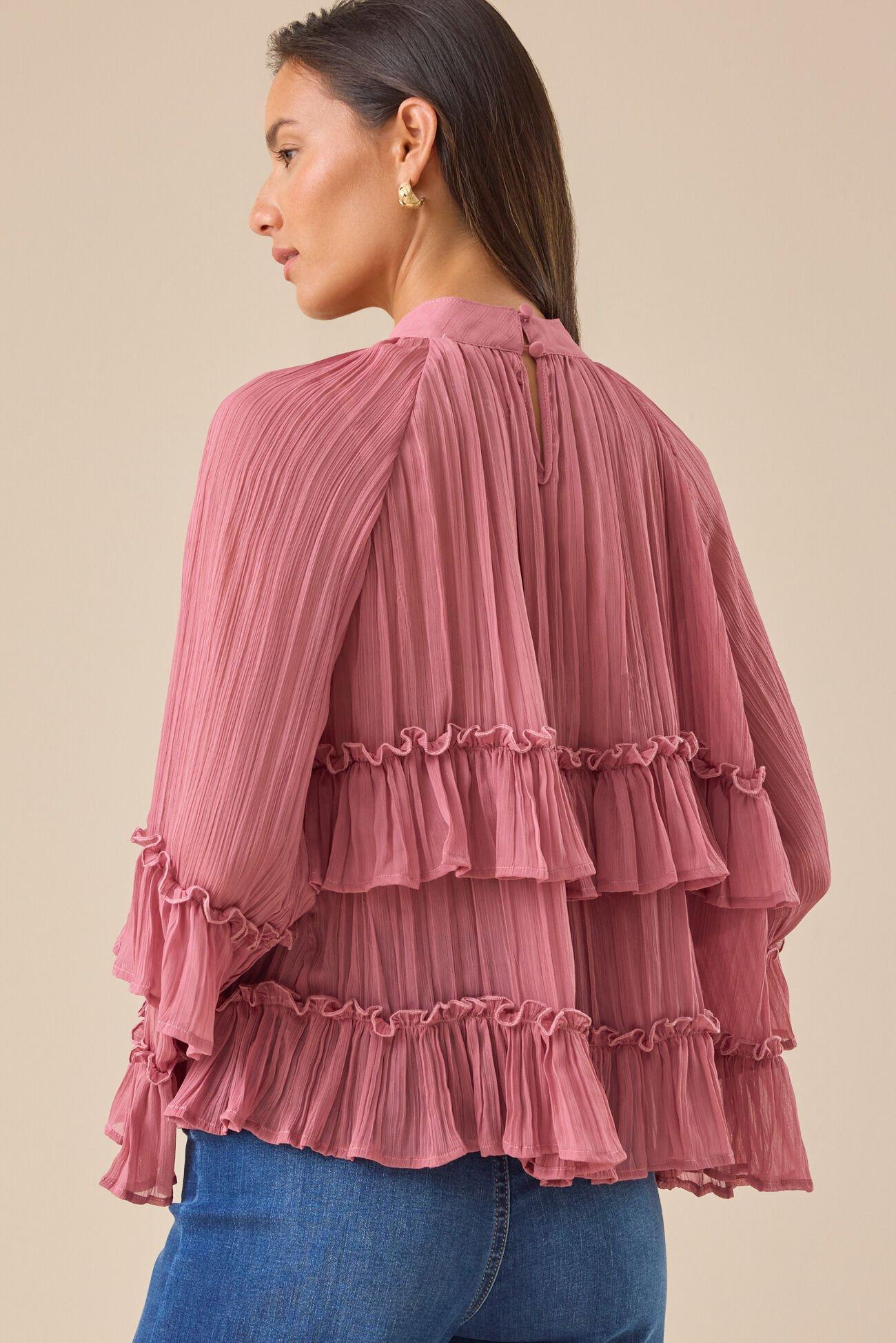 Odette Chiffon Ruffle Top Product Image