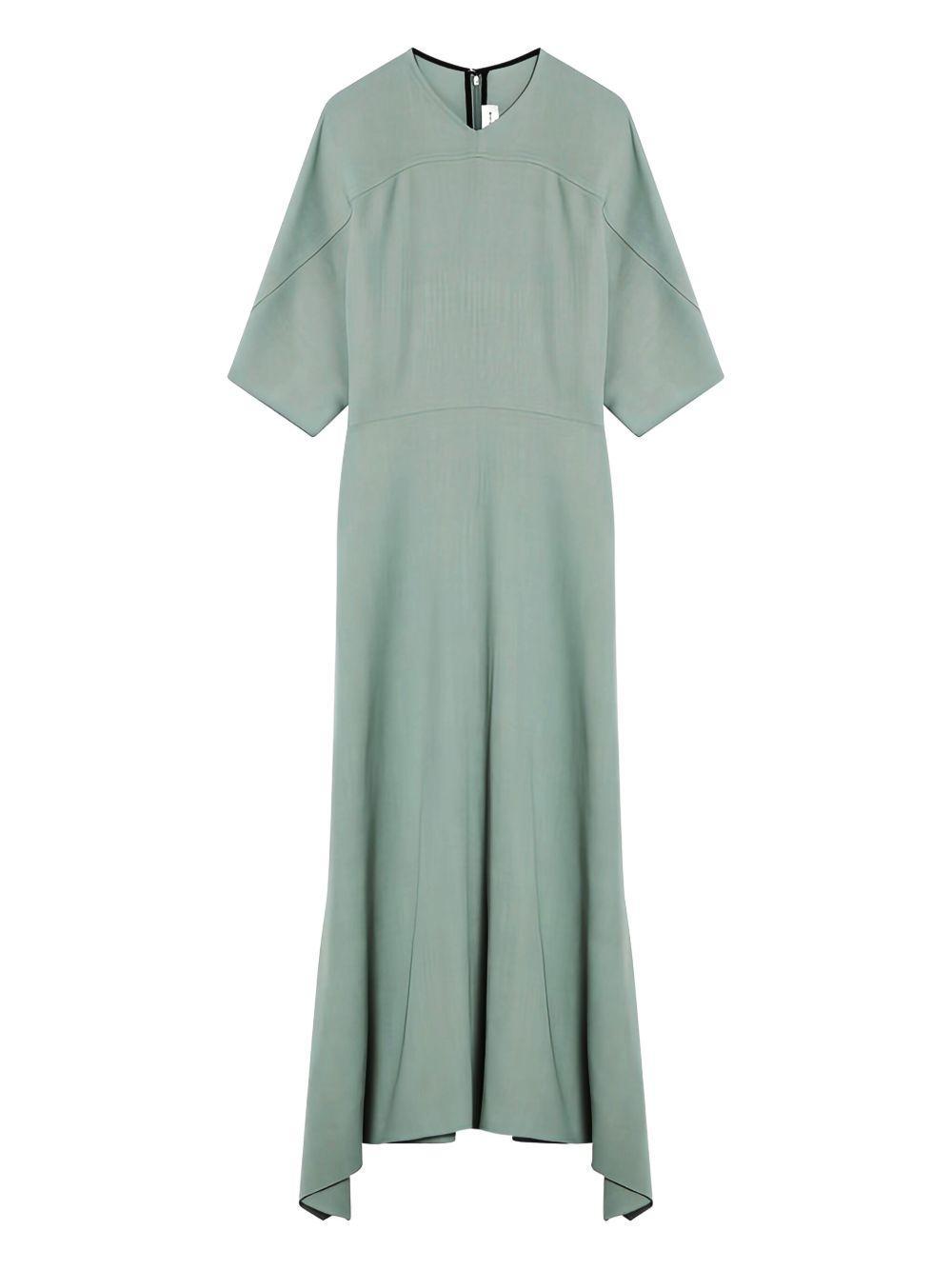 asymmetric-hem midi dress Product Image