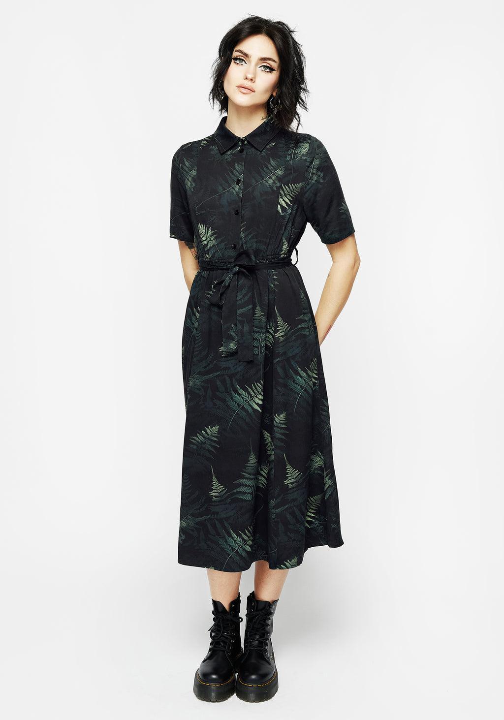 Fernery Midi Shirt Dress Product Image