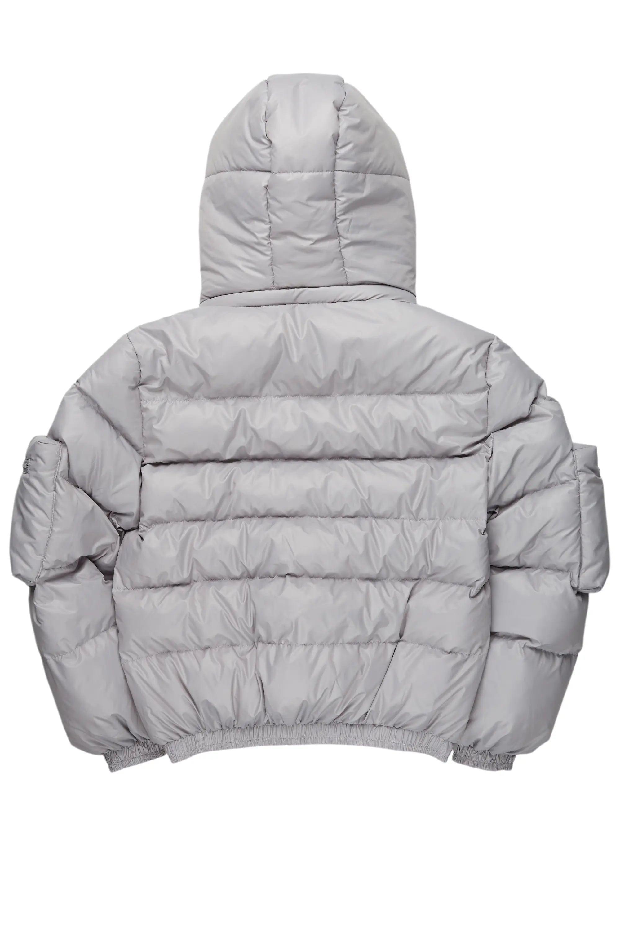 Keisha Grey Cargo Puffer Jacket Female Product Image