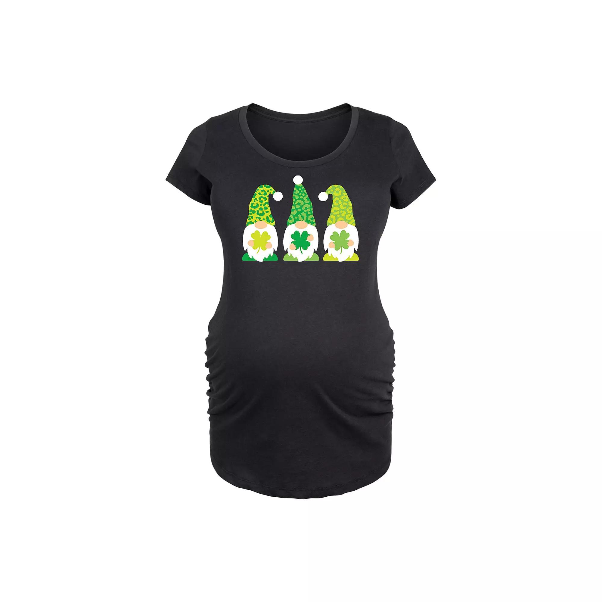 Maternity St Patricks Day Gnomes Graphic Tee, Women's,  Product Image