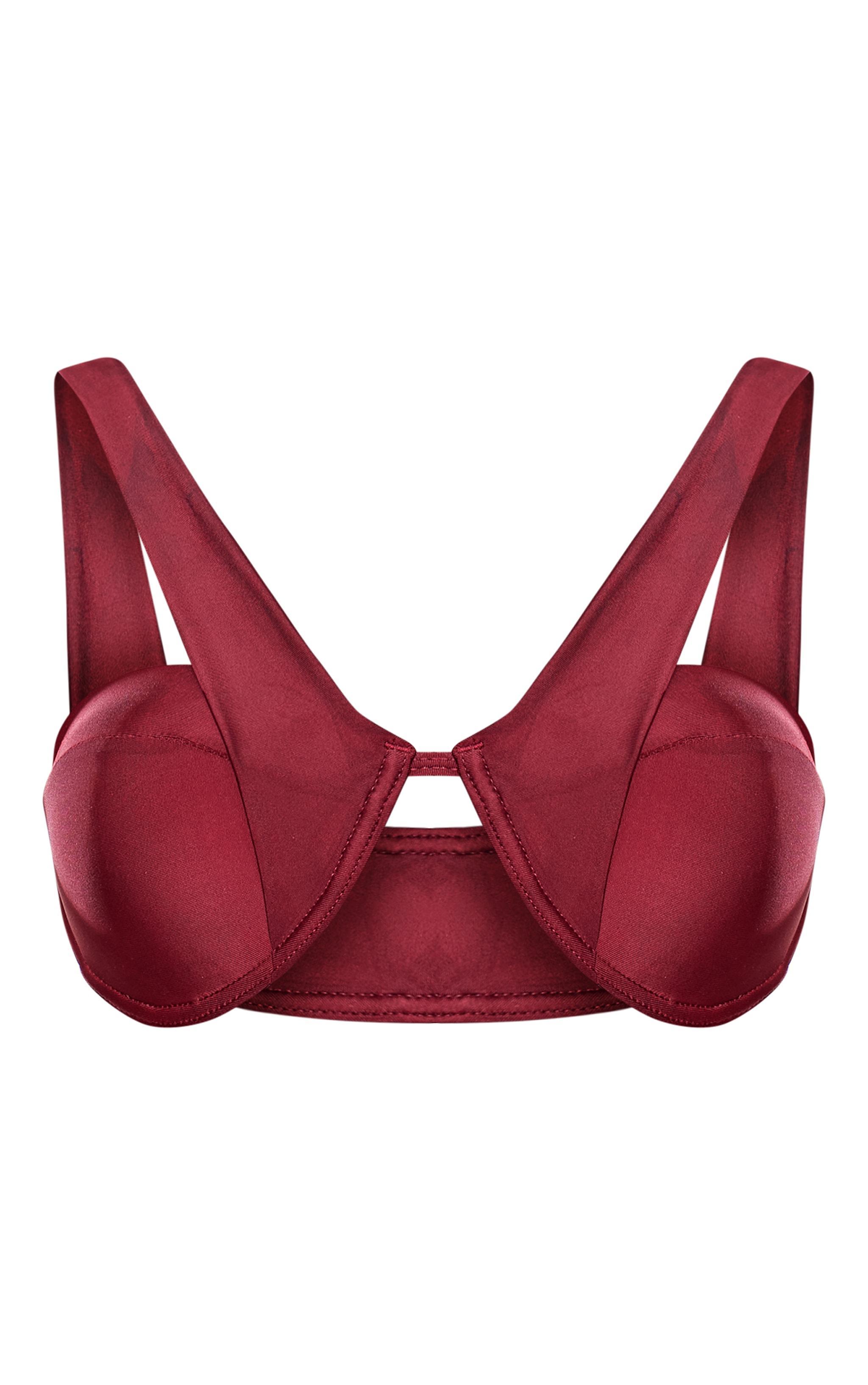 Cherry Red Underwired Bikini Top Product Image