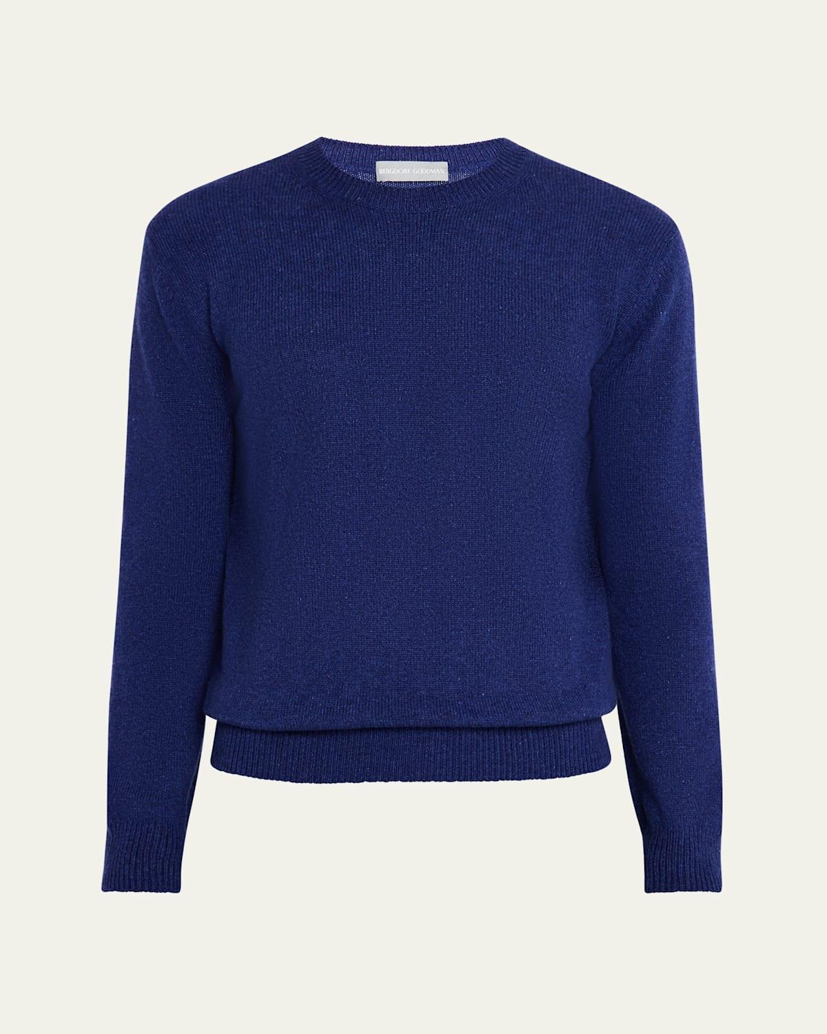 Mens Jersey Stitch Cashmere Crewneck Sweater Product Image