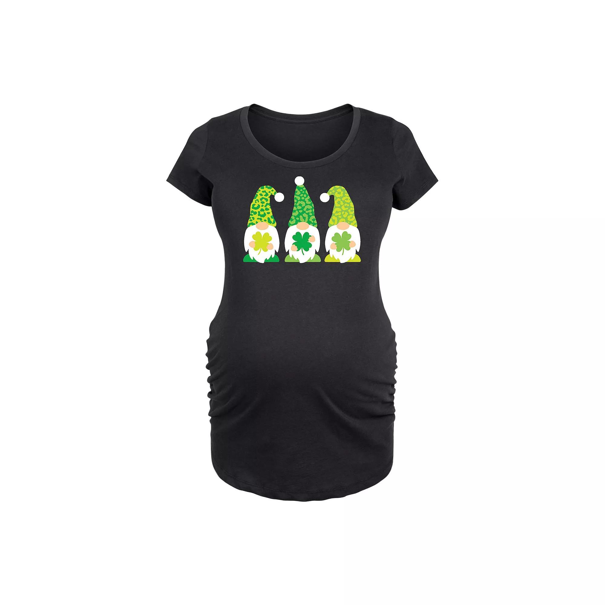 Maternity St Patricks Day Gnomes Graphic Tee, Women's,  Product Image