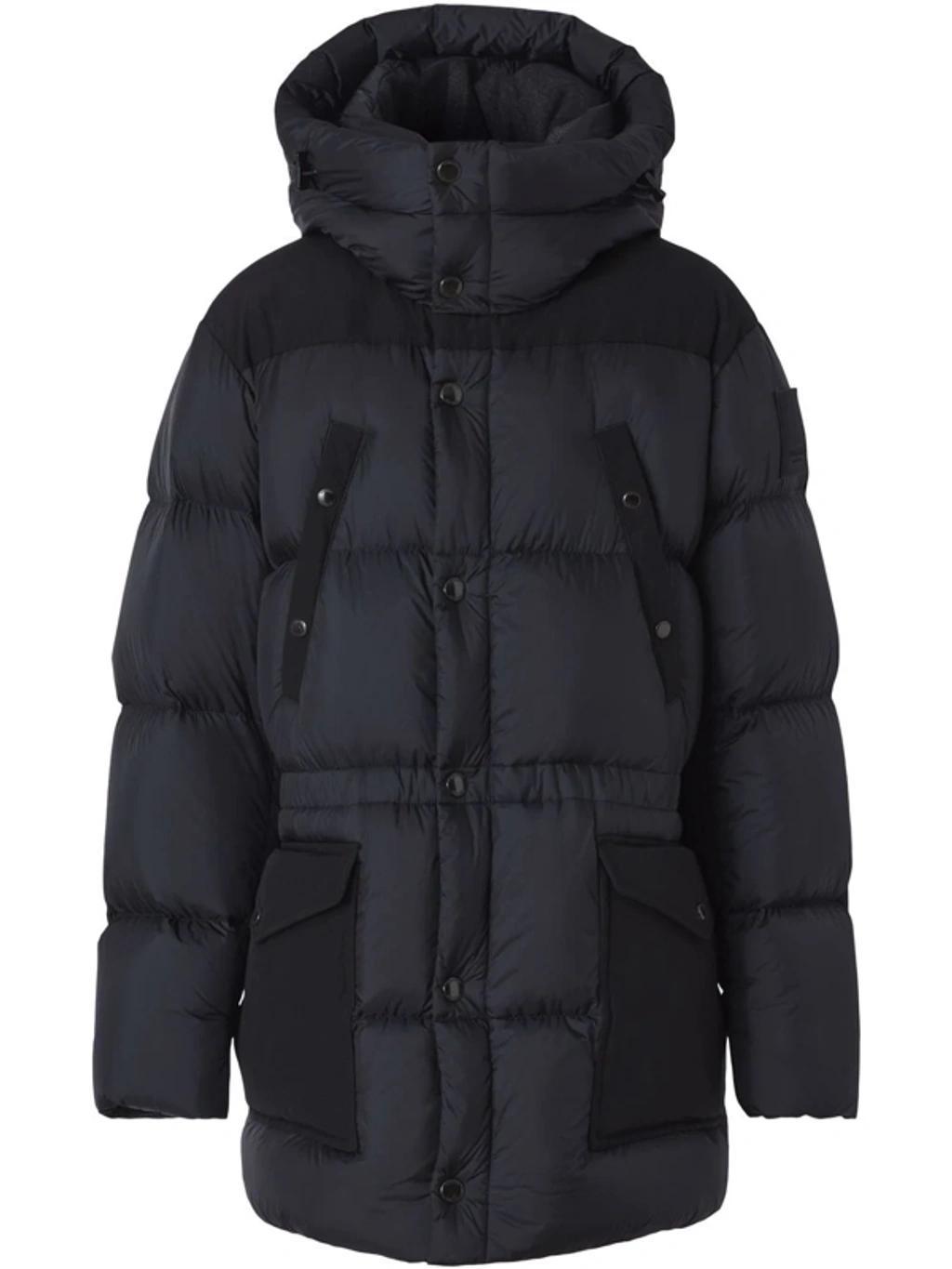 BURBERRY Padded Nylon Puffer Jacket In Charcoal Grey Product Image