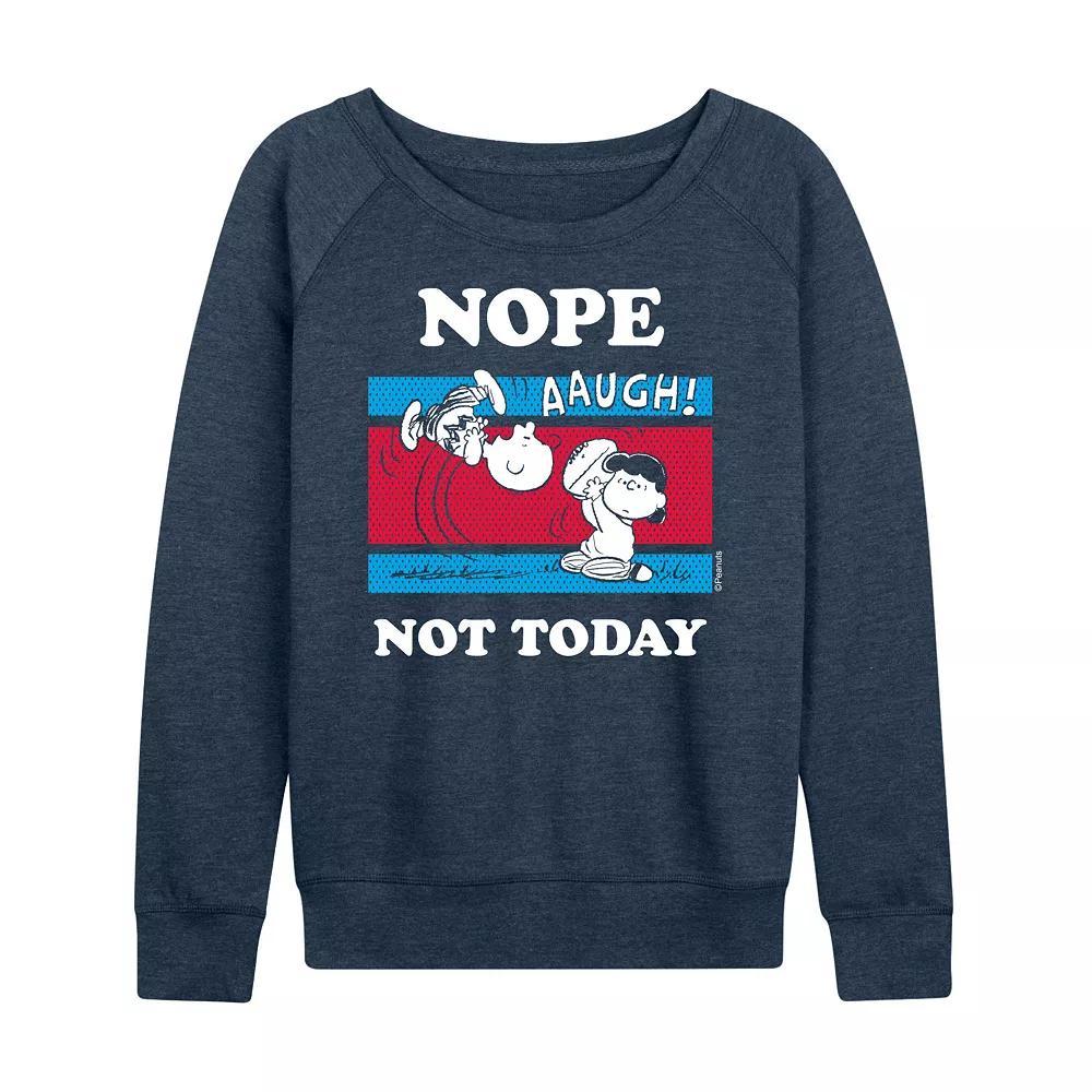 Women's Peanuts Nope Not Today French Terry Long Sleeve Tee, Girl's,  Product Image