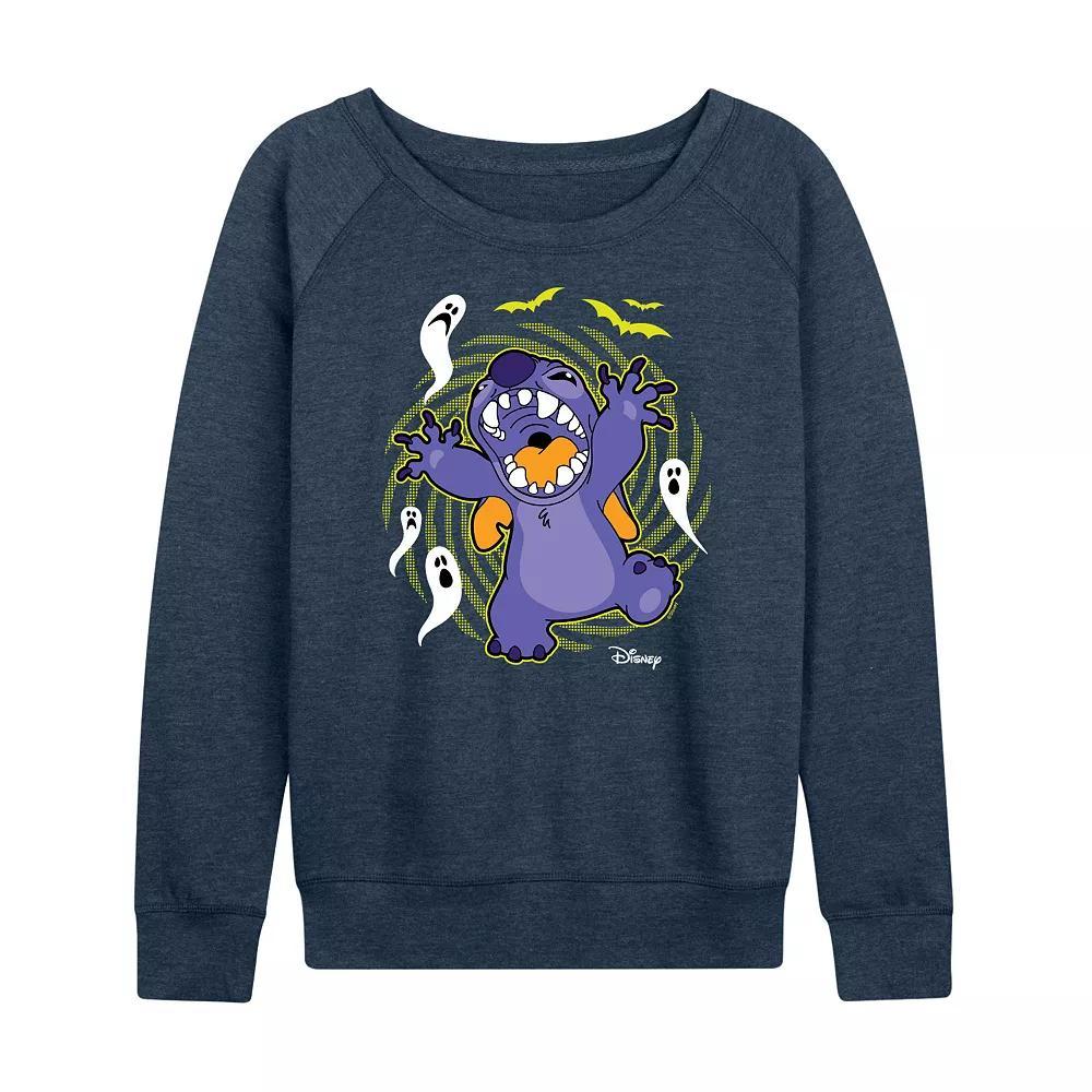 Disney's Lilo & Stitch Women's Halloween Ghosts French Terry Long Sleeve Tee,  Product Image
