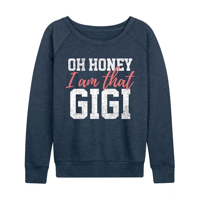 Women's Oh Honey I Am That Gigi French Terry Long Sleeve Tee, Girl's, Size: Small, Heather Grey Product Image