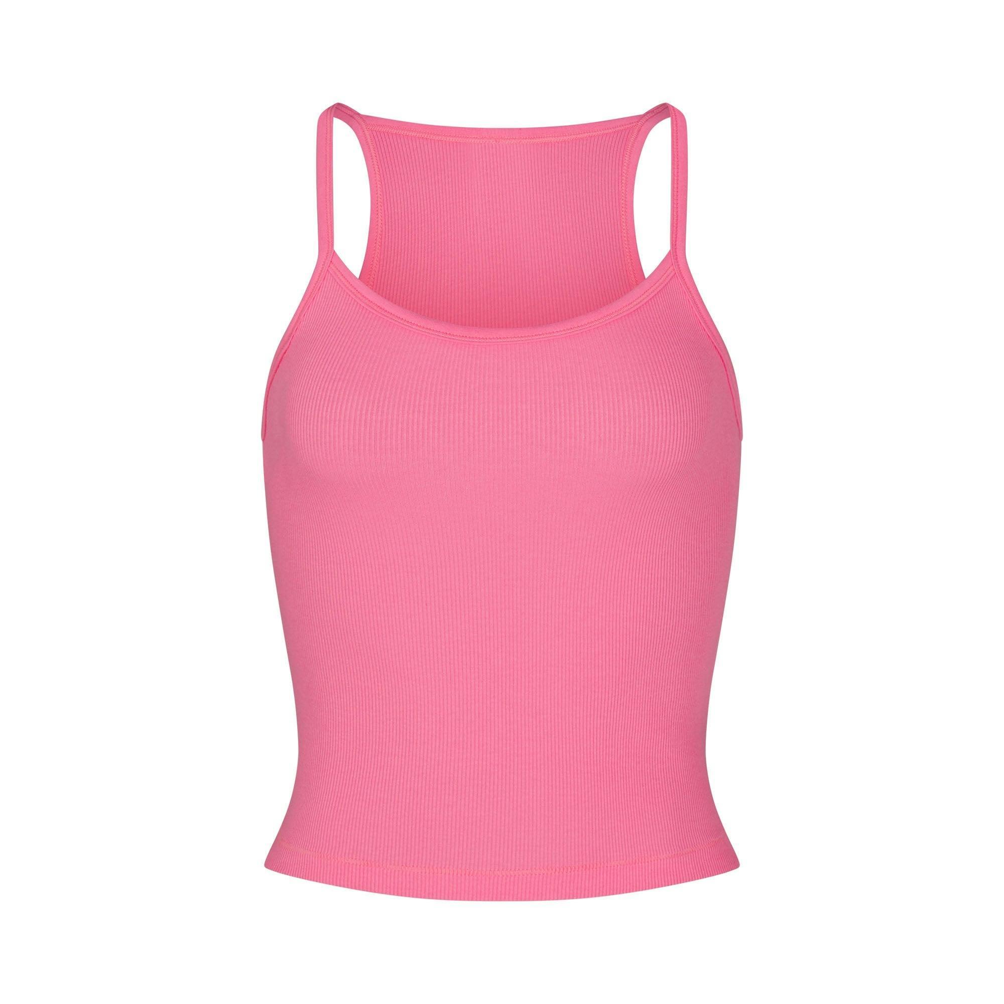 COTTON RIB CAMI | SUGAR PINK Product Image