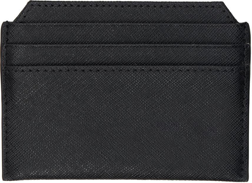 VIVIENNE WESTWOOD Black Saffiano Slim Card Holder In Aw24-black Product Image