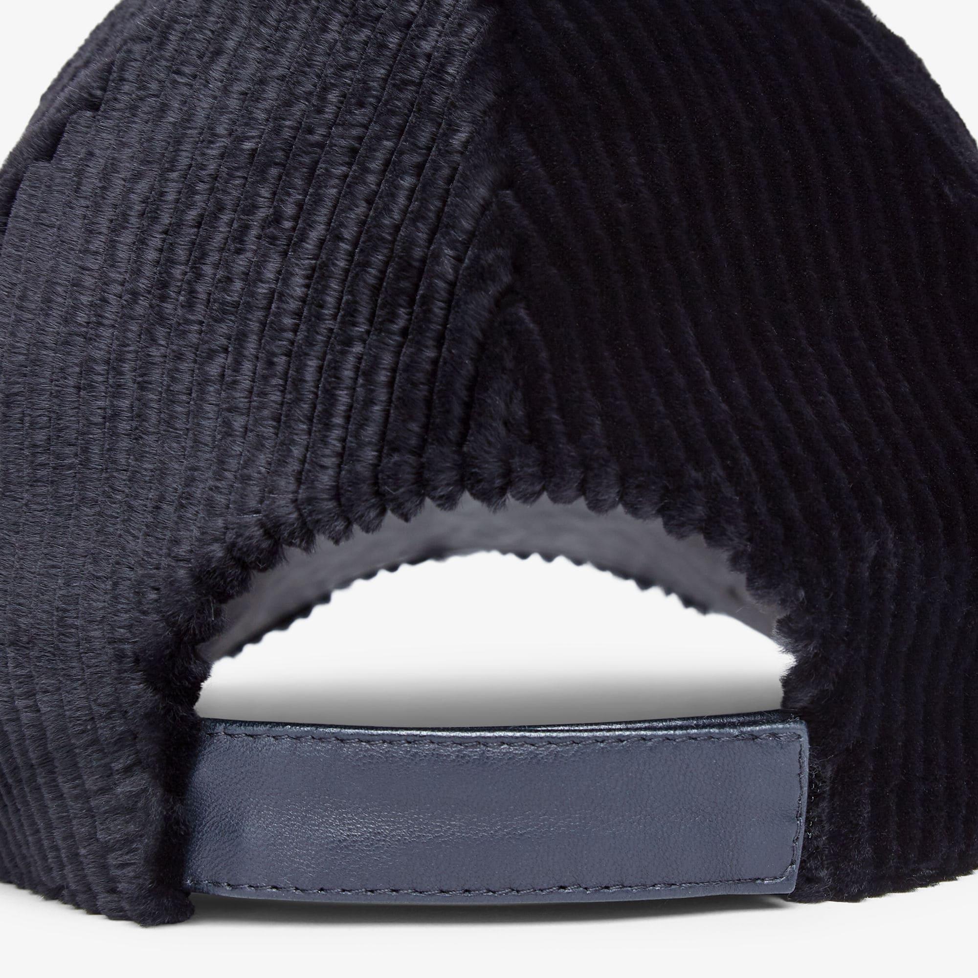 HatNavy blue mink baseball cap Product Image