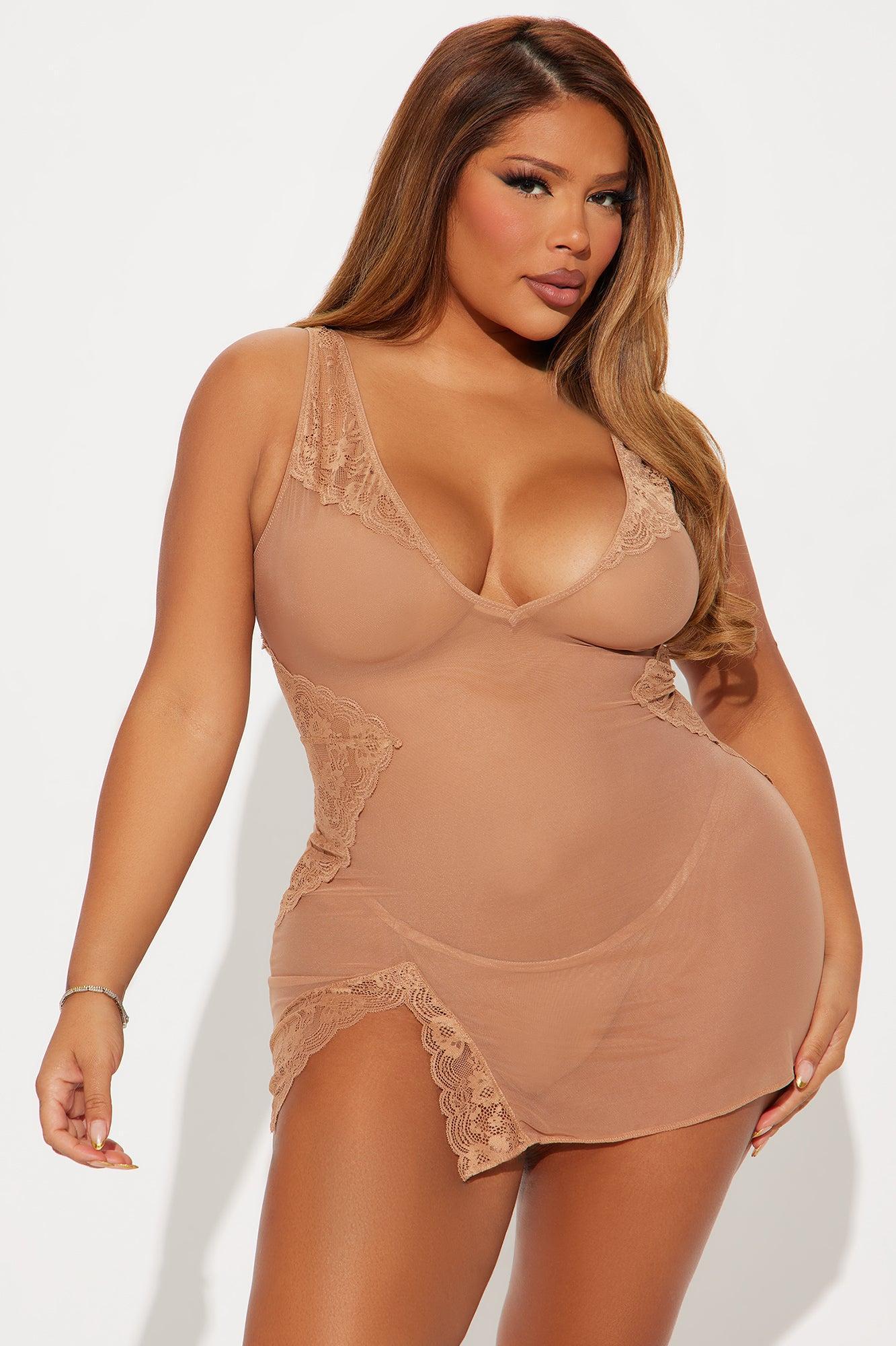 Serene Temptation Lace Babydoll - Mocha Product Image