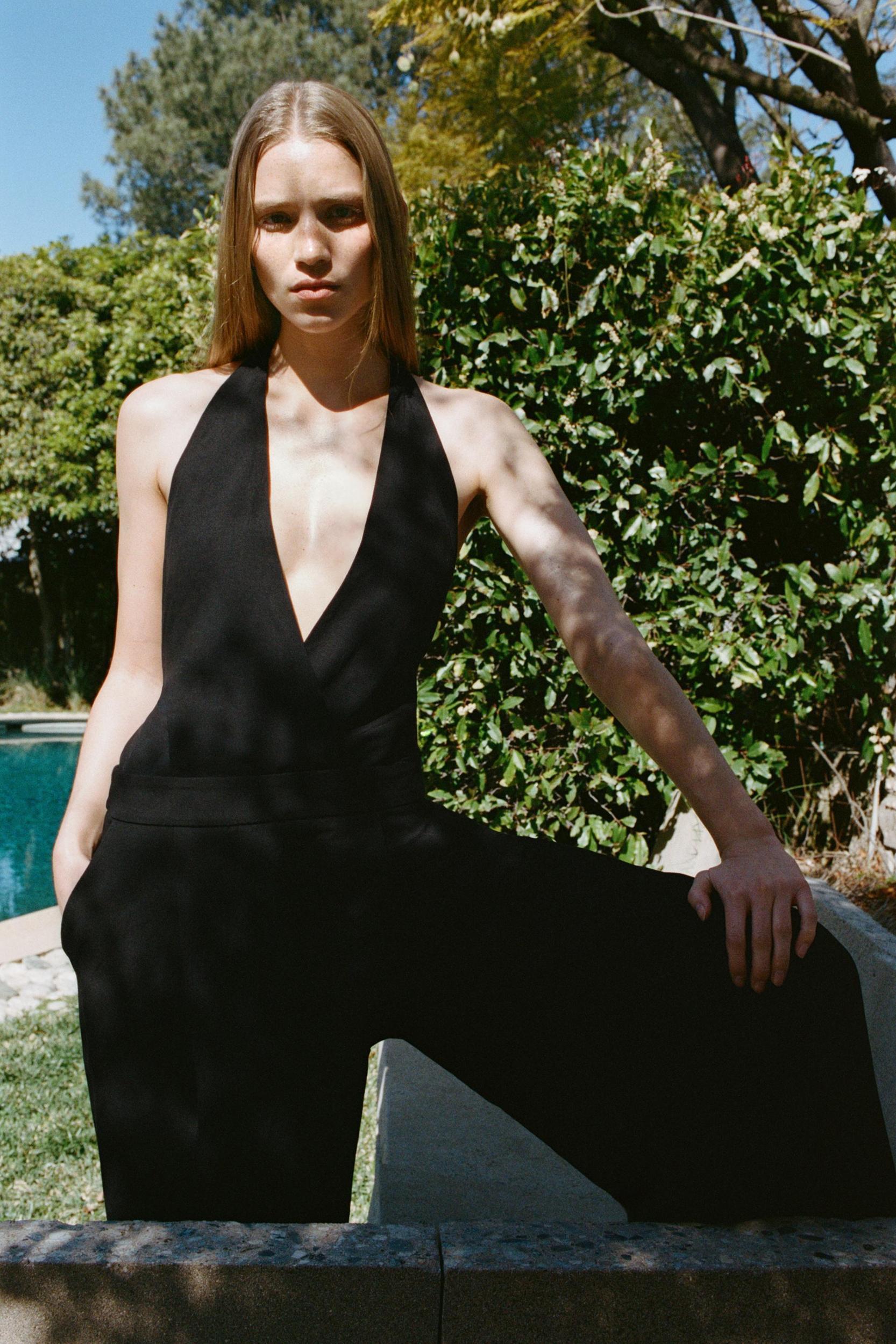 LONG OPEN BACK JUMPSUIT Product Image
