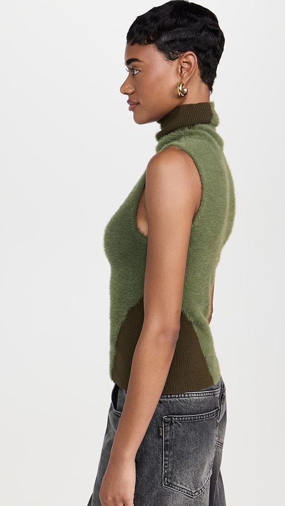 MM6 Maison Margiela Furry Intarsia Knit Sweater Vest | Shopbop Product Image