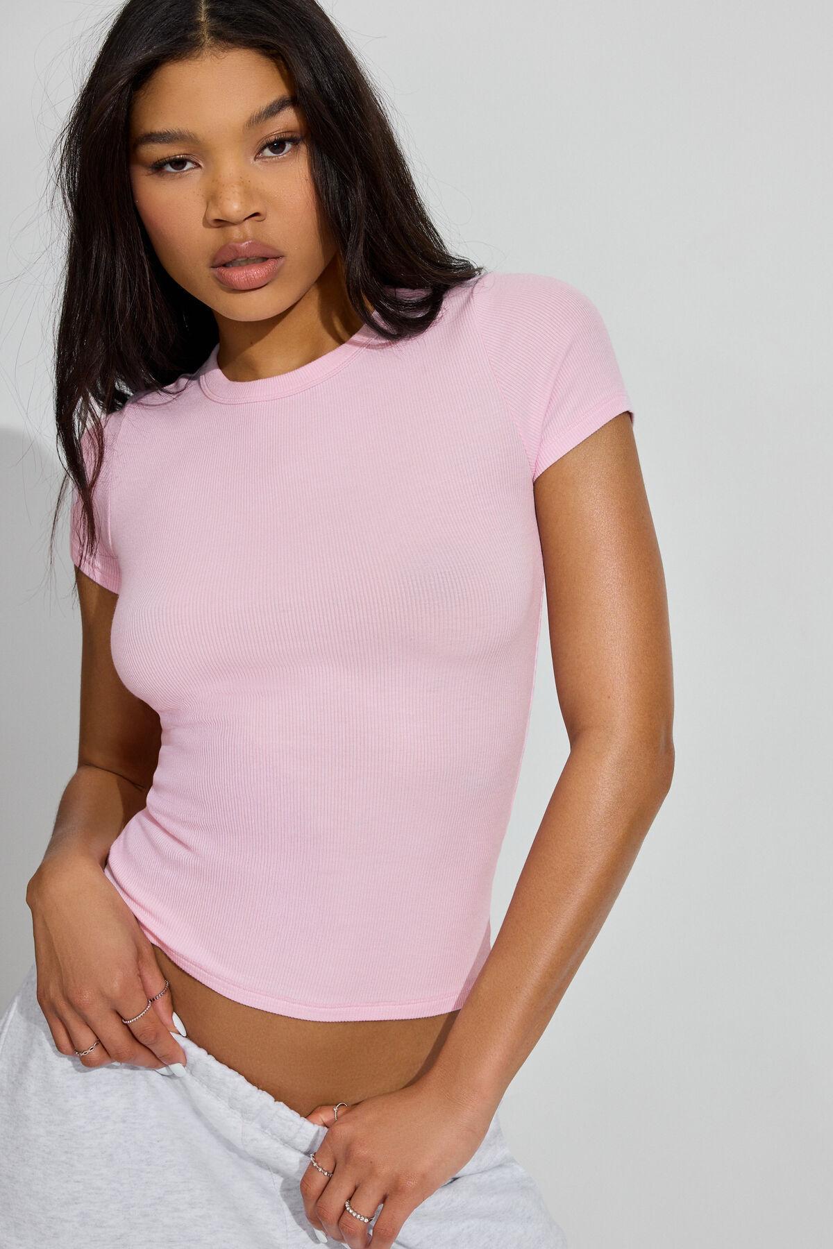 Rylee Ribbed Crewneck T Shirt Product Image