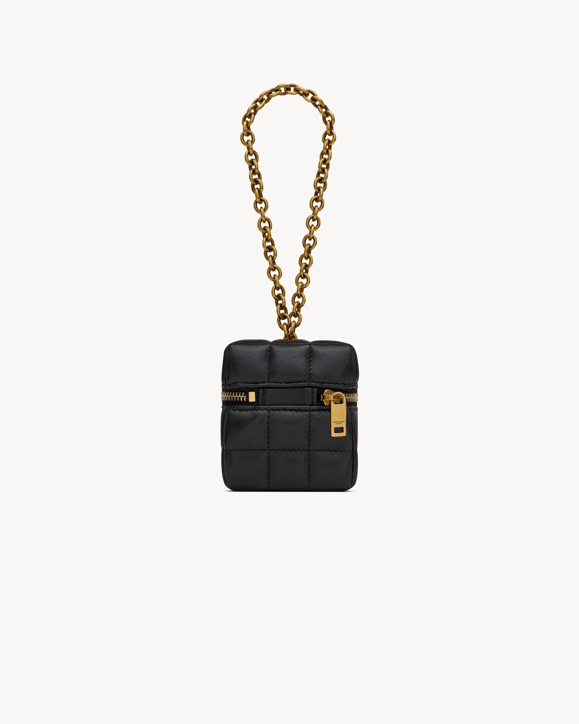 CASSANDRE MATELASSÉ CARRÉ mini cube on chain in lambskin Product Image