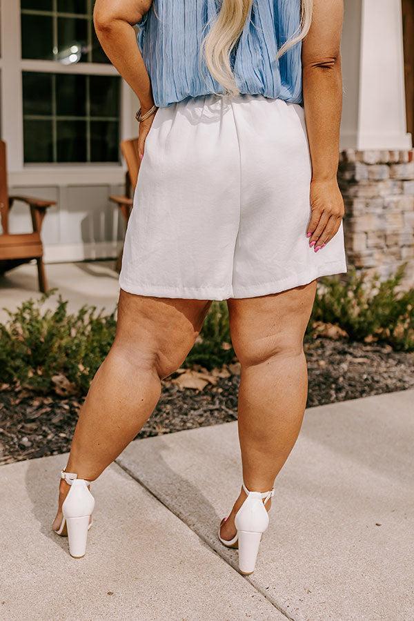 Ready To Remix High Waist Shorts In White Curves Product Image