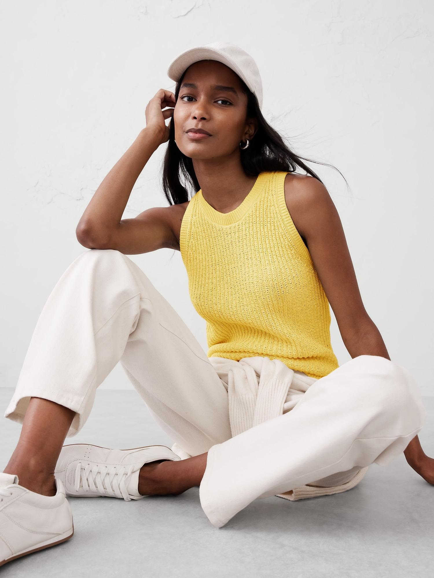 Textured Ribbed Sweater Tank Product Image