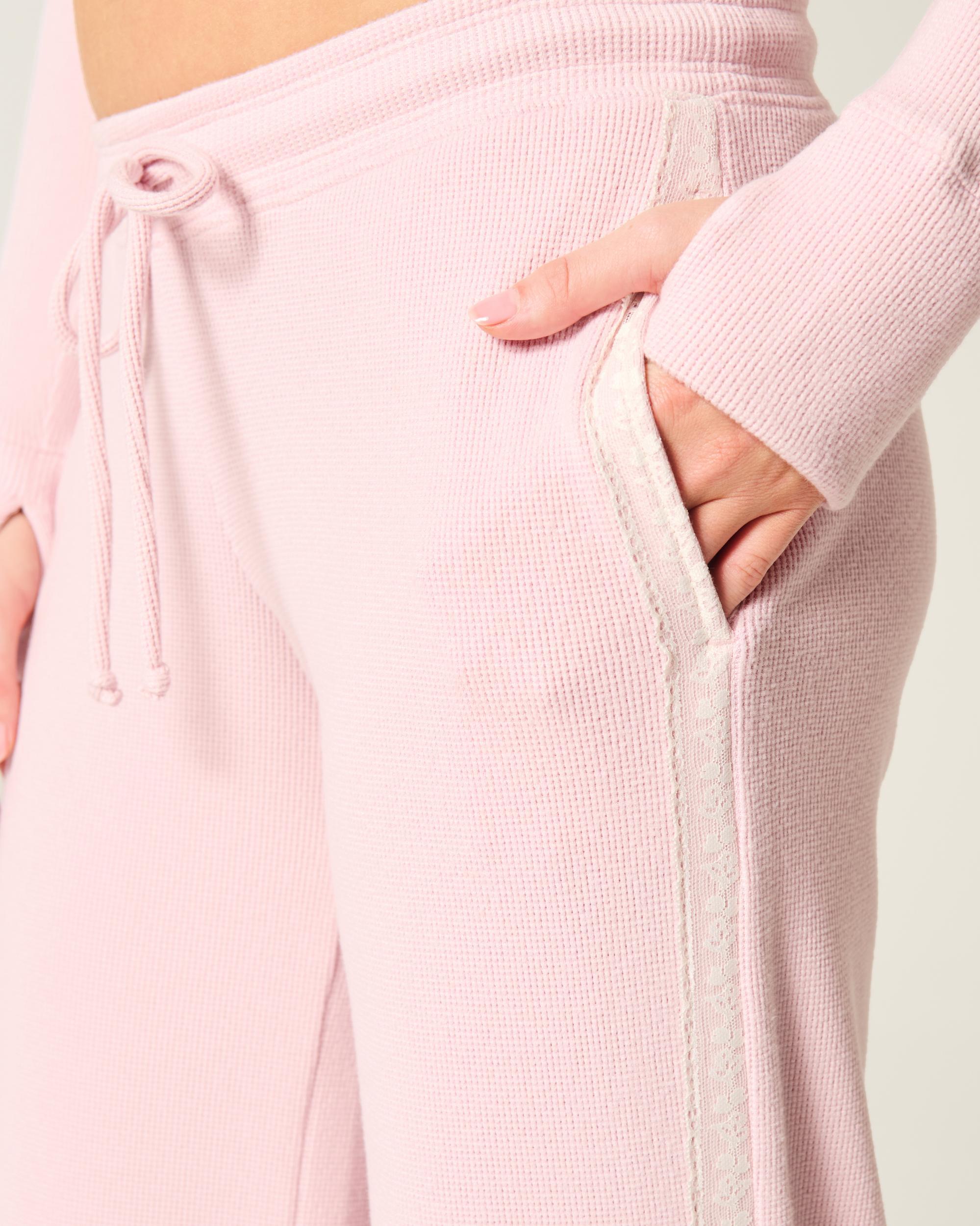 Gilly Hicks Waffle Lace Straight Pants Product Image