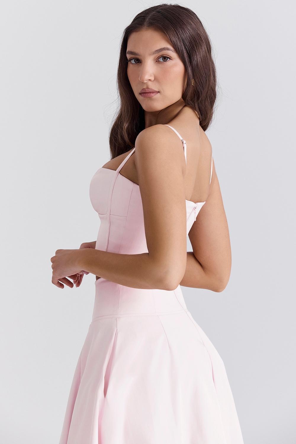 Pabla  ballerina pink cropped bralette top Product Image