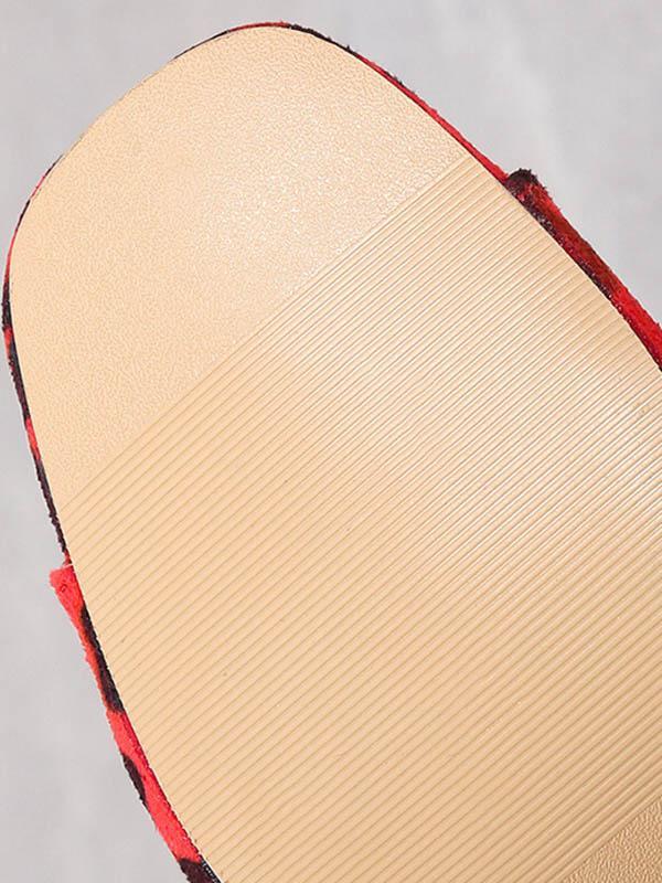 Leopard Open Toe Pumps Sandals Slippers Product Image