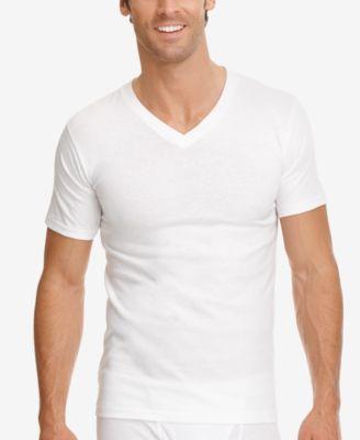 Men's Jockey® Classic V-Neck 3 Pack Tees +1 Bonus, Size: Large, All White Product Image