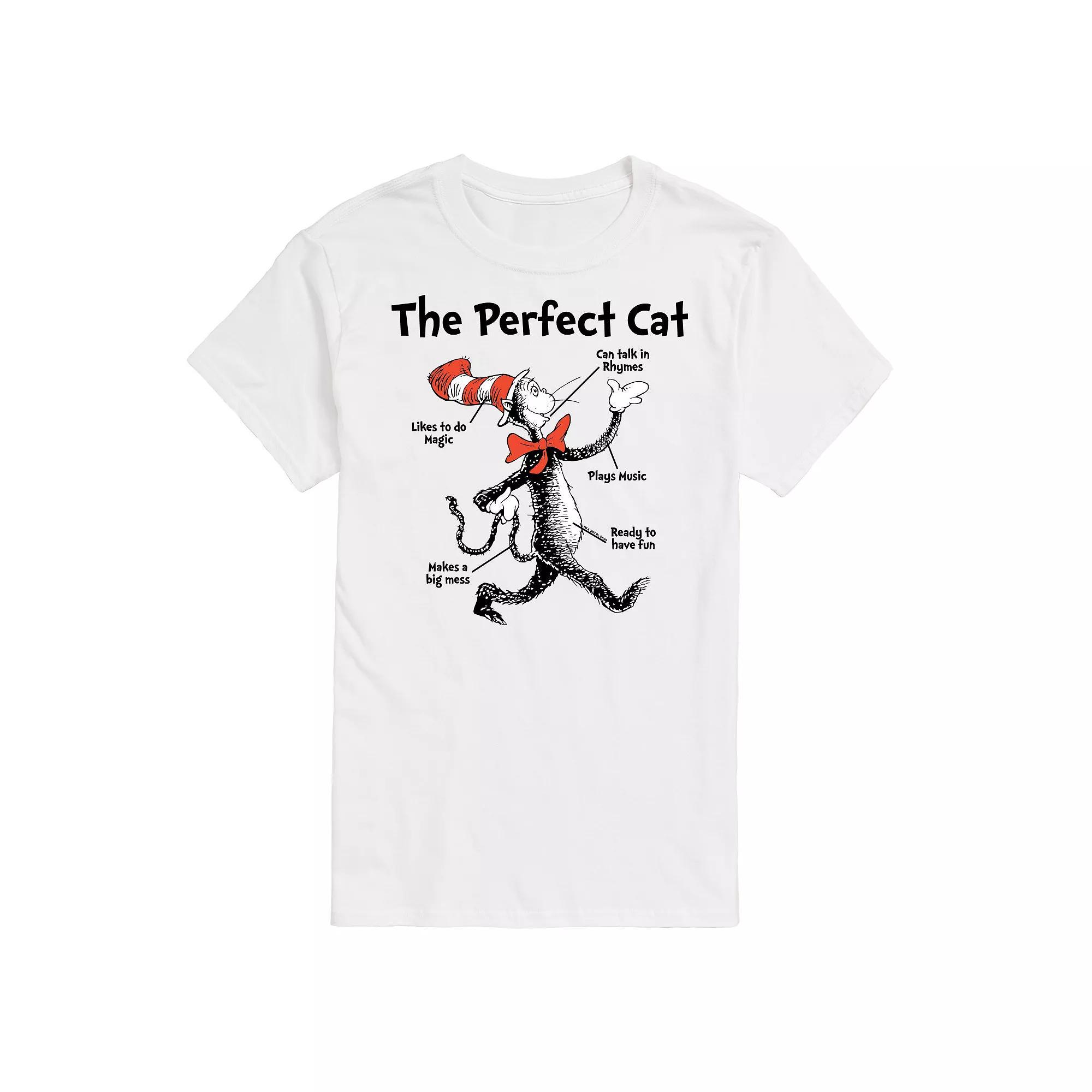 Big & Tall Dr Seuss Perfect Cat Tee, Men's, Size: XL Tall, Gray Product Image