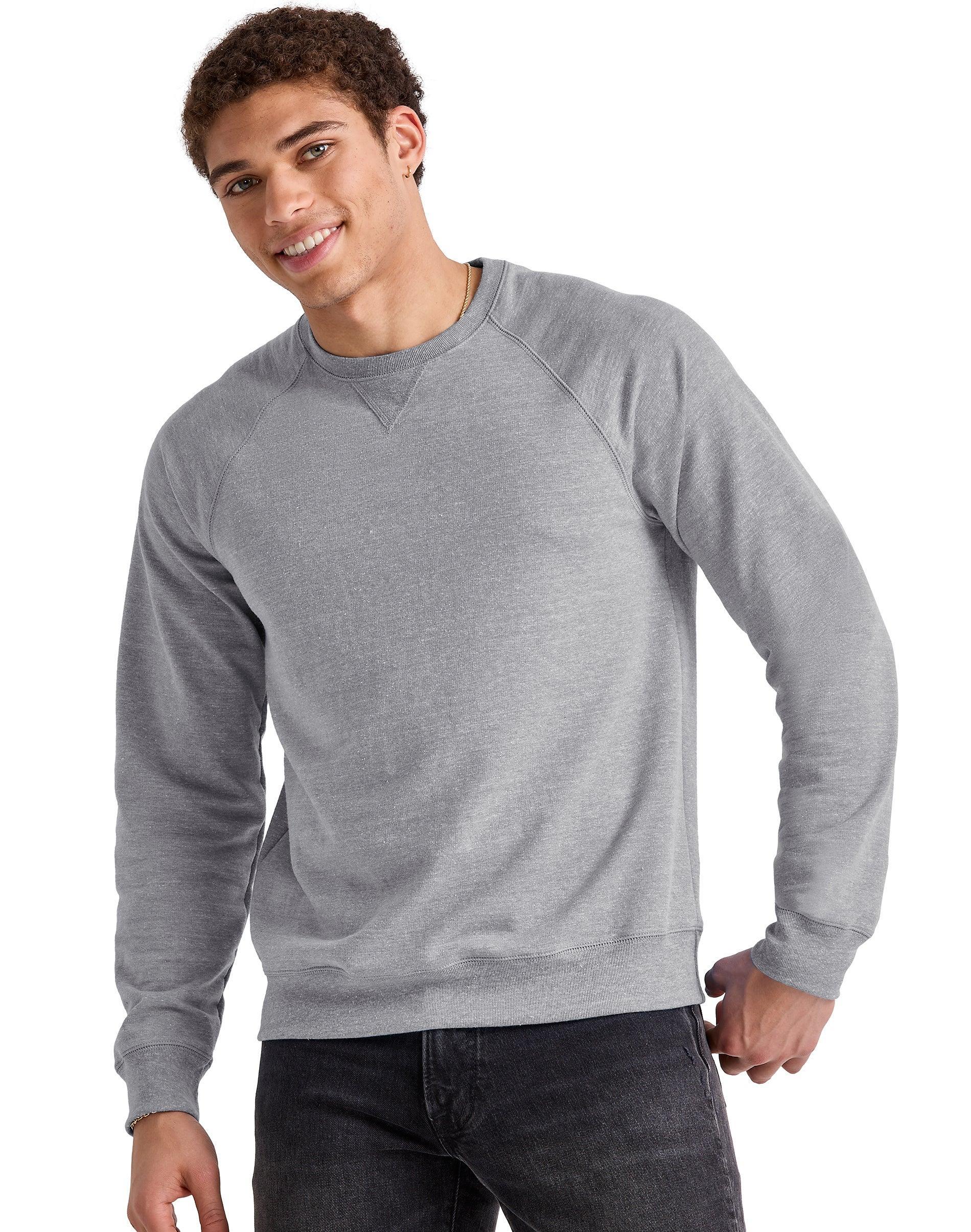 Hanes Originals Mens French Terry Sweatshirt Sandalwood Red Heather S Product Image