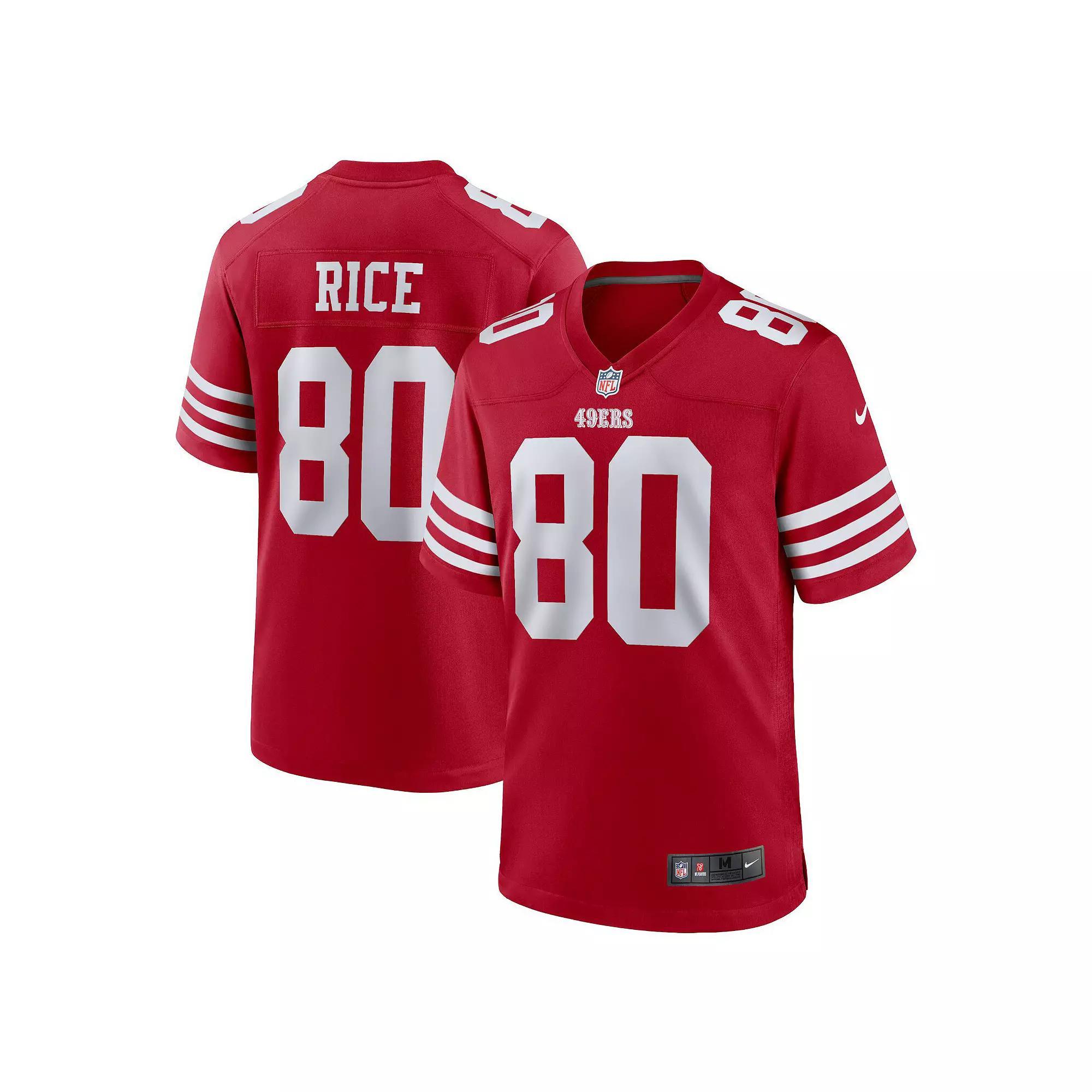 Men's Nike Jerry Rice Scarlet San Francisco 49ers Retired Team Player Game Jersey, Size: 2XL Product Image