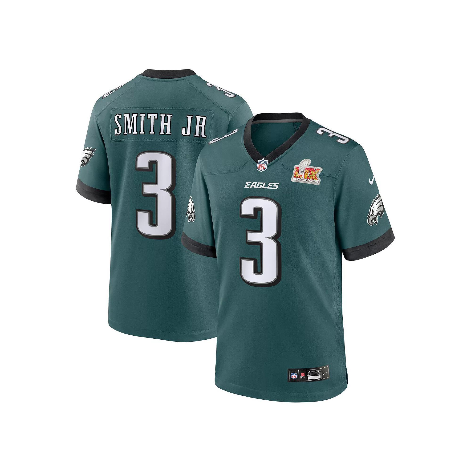 Men's Nike Nolan Smith Midnight Green Philadelphia Eagles Super Bowl LIX Game Player Jersey,  Product Image