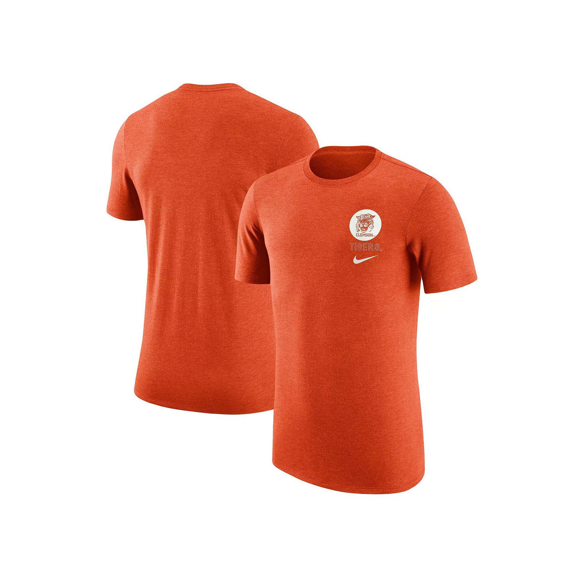 Men's Nike Orange Clemson Tigers Retro Tri-Blend T-Shirt,  Product Image