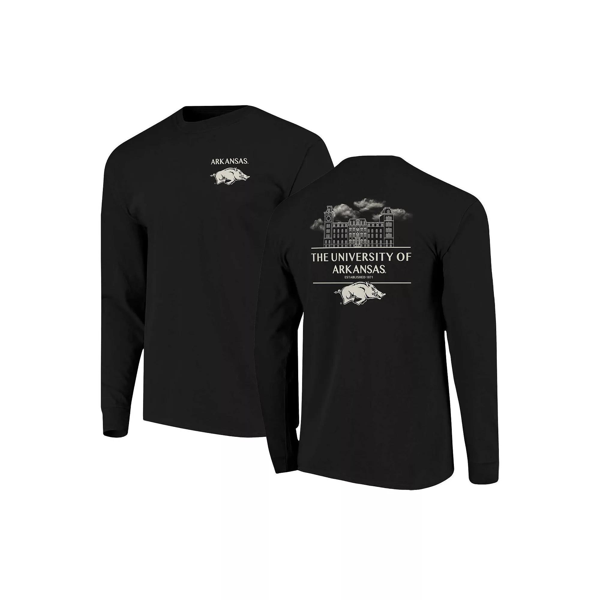Men's Black Arkansas Razorbacks Comfort Colors Campus Nights Long Sleeve T-Shirt,  Product Image
