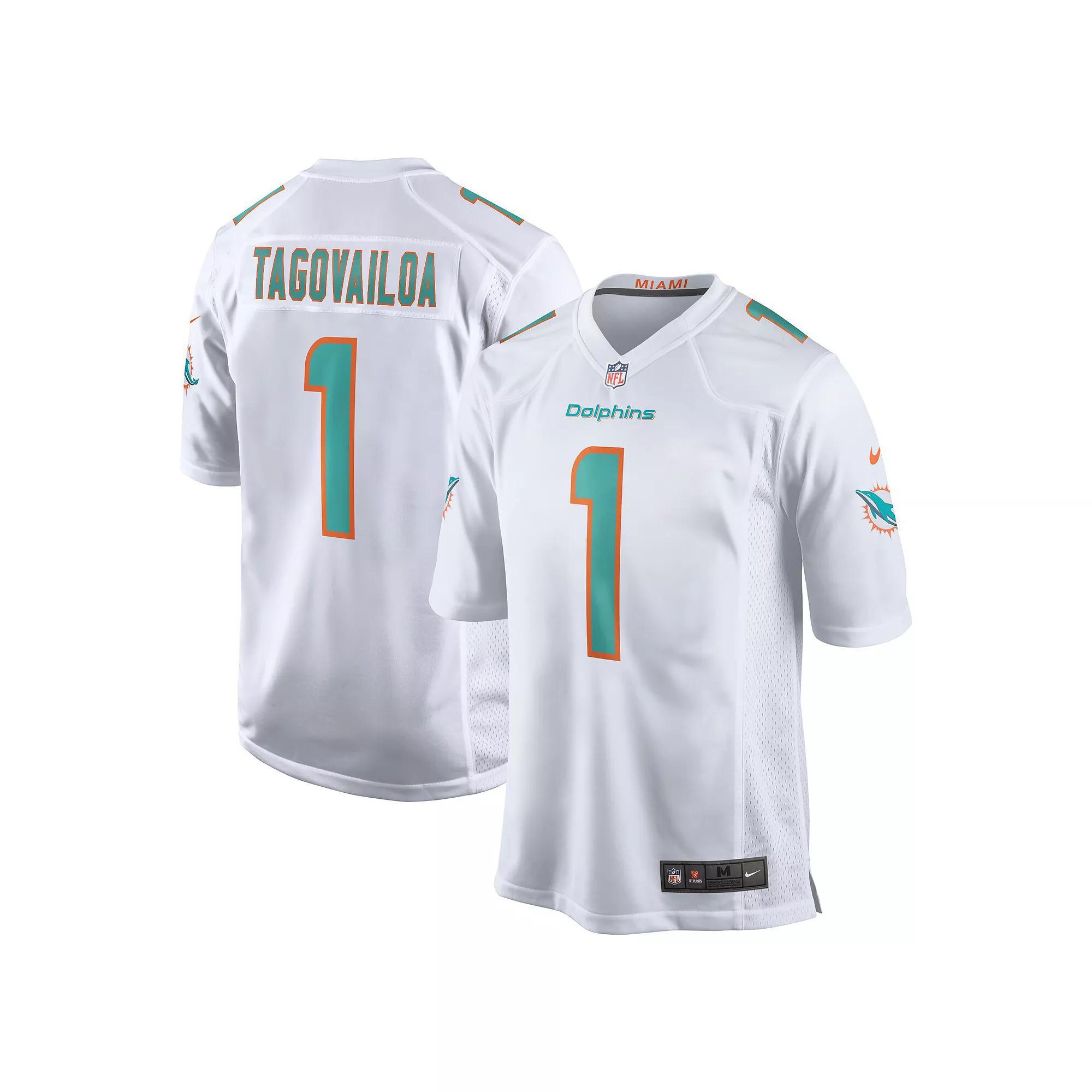 Men's Nike Tua Tagovailoa White Miami Dolphins Game Jersey, Size: Small Product Image