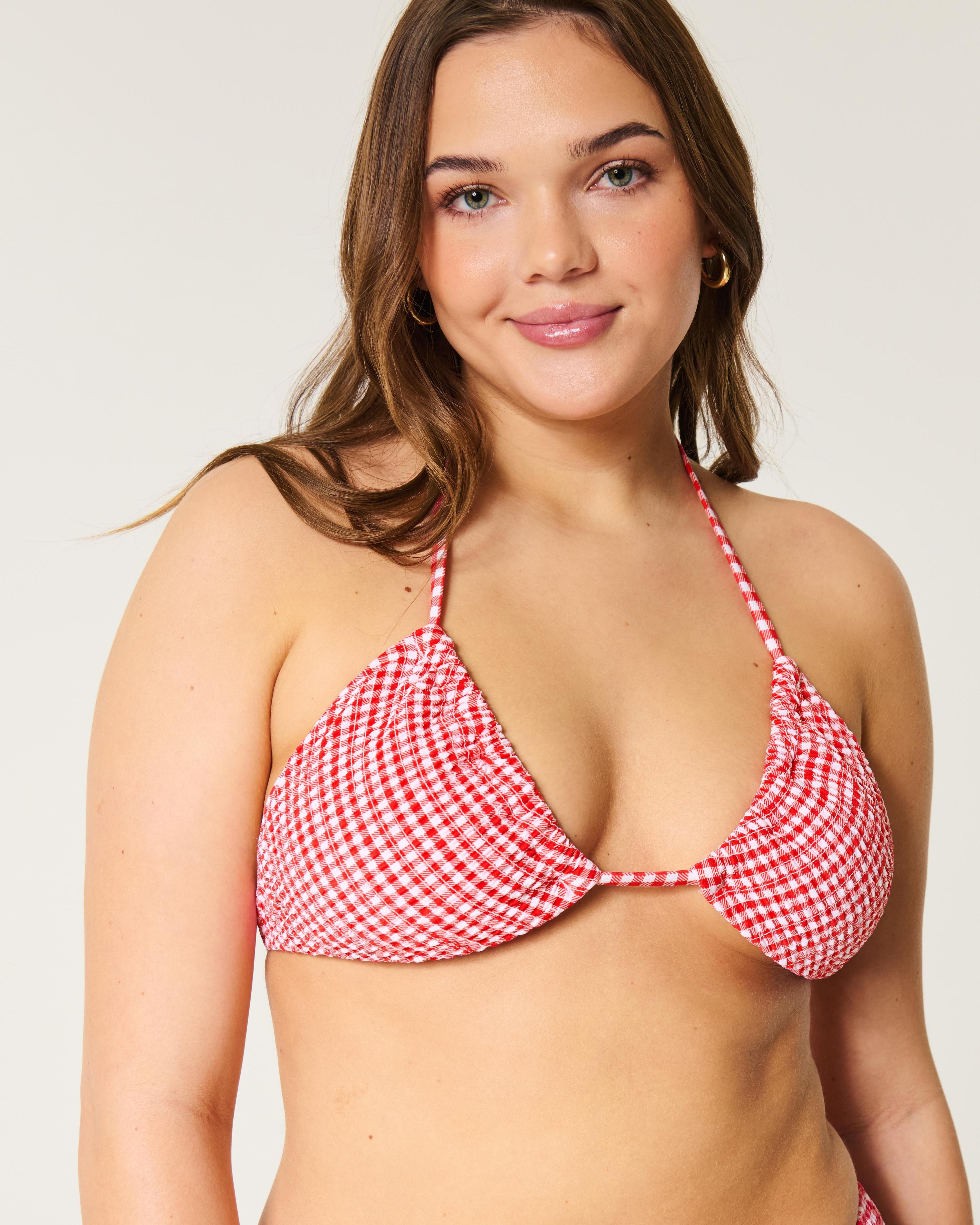 Smocked Multi-Way Triangle Bikini Top Product Image