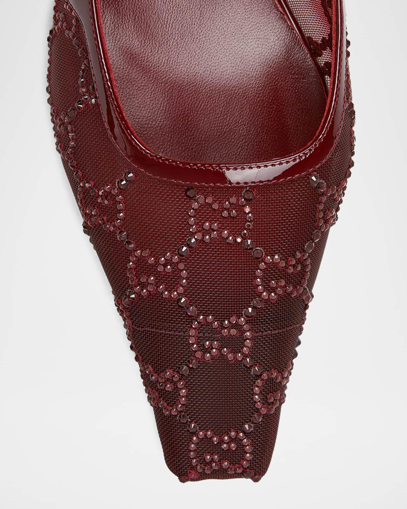 Demi Crystal Mesh Slingback Pumps Product Image