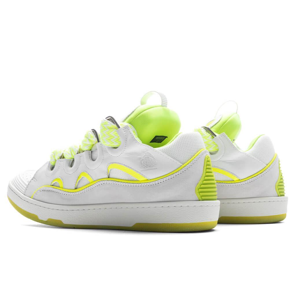 Curb Sneakers - White/Fluo Yellow Male Product Image