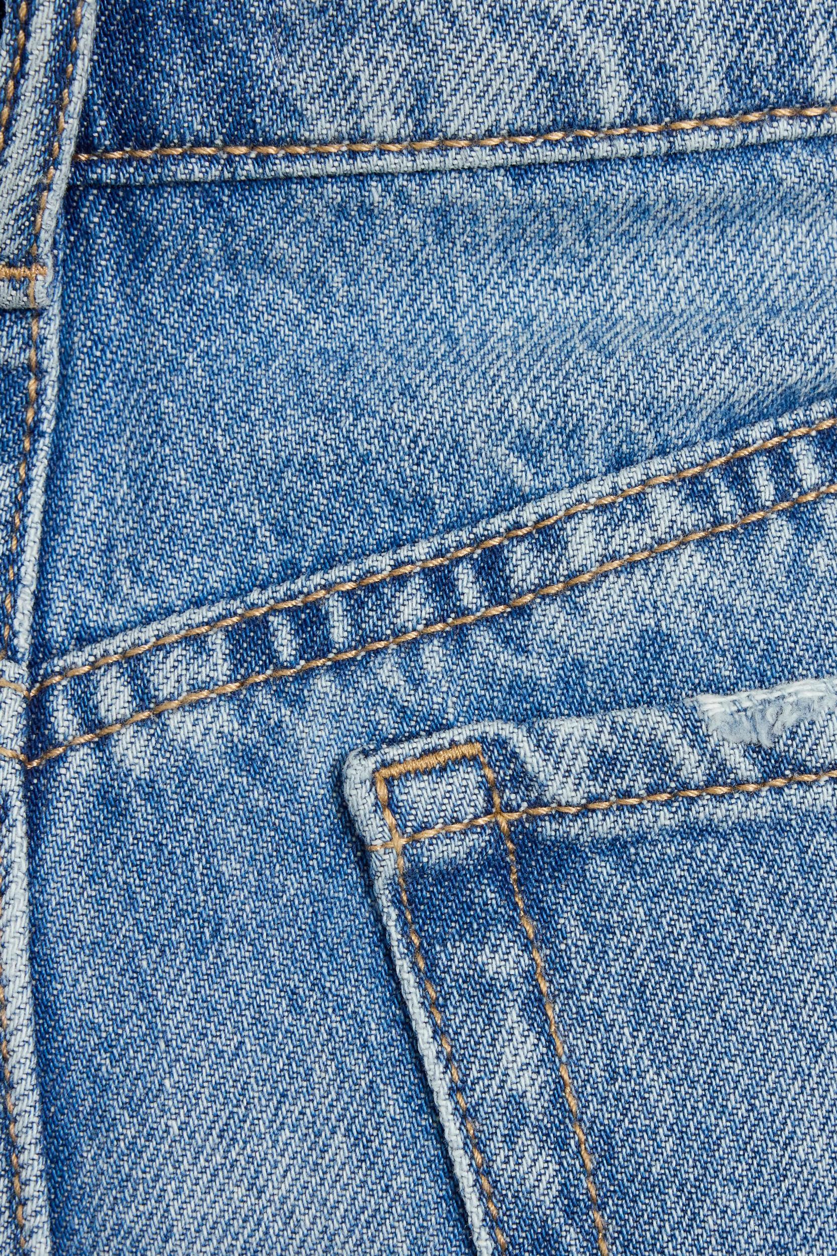 Denim Relaxed A-Line Shorts Product Image