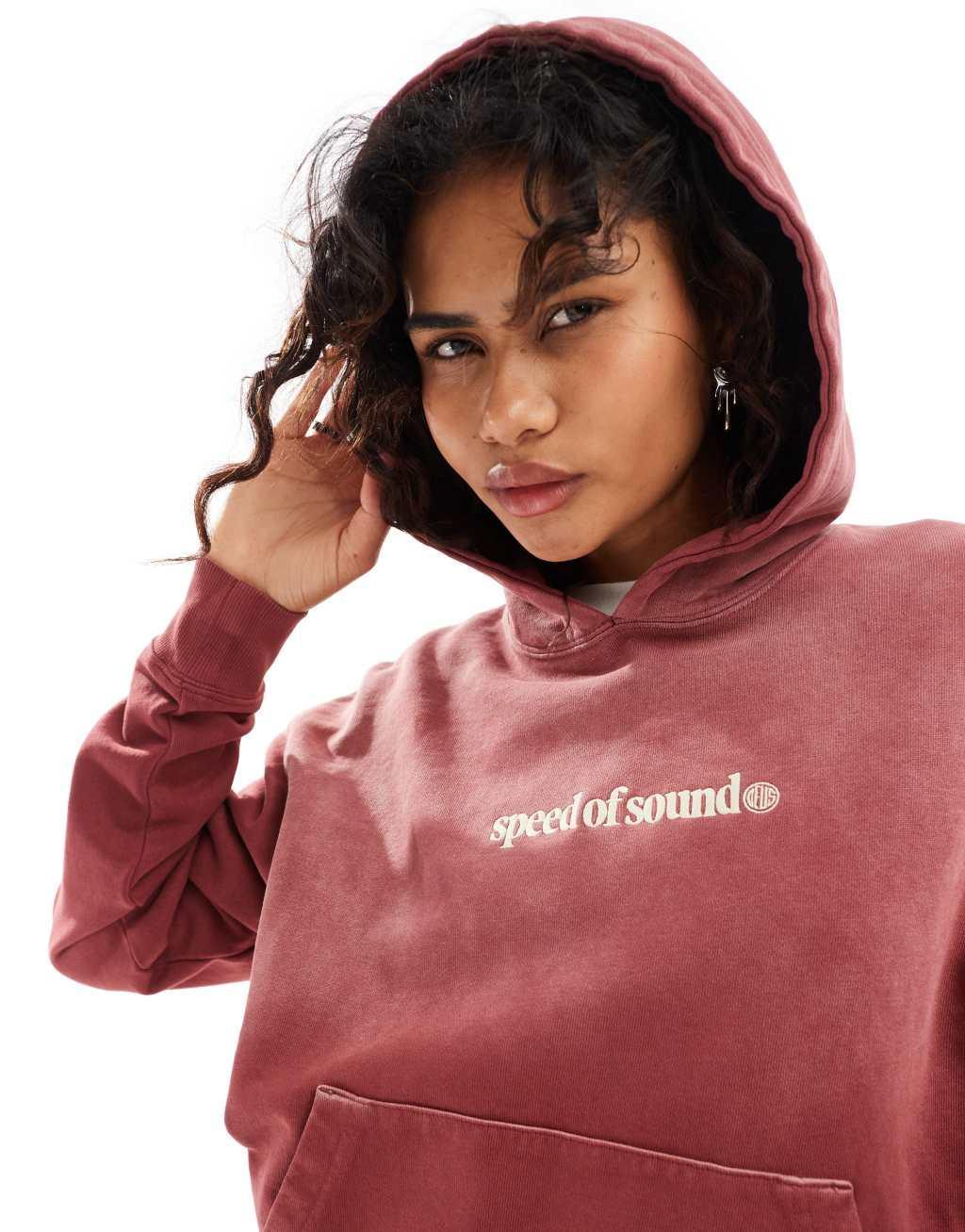 Deus Ex Machina x ASOS exclusive ombre hoodie in brown Product Image