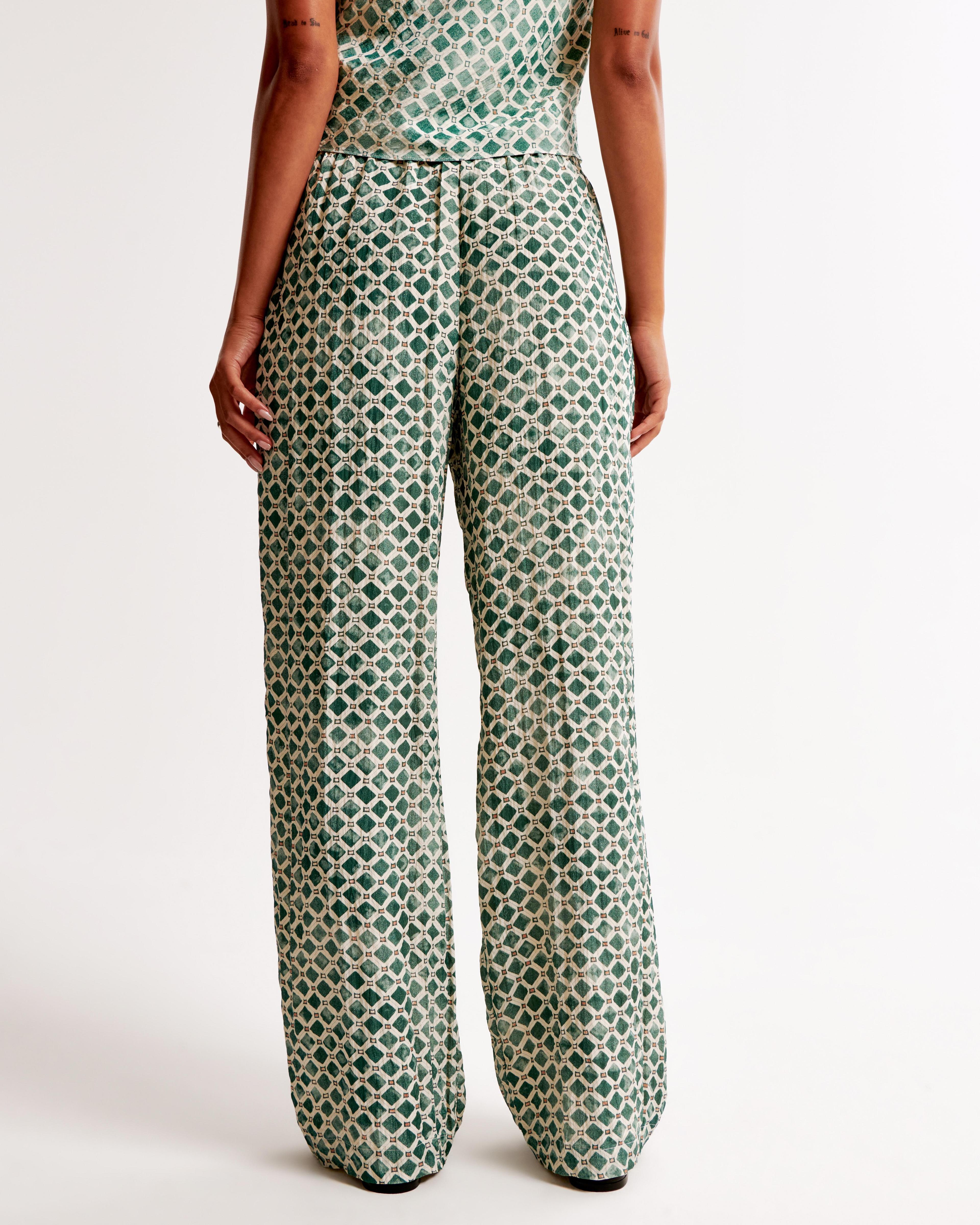 Crinkle Textured Pull-On Pant Product Image