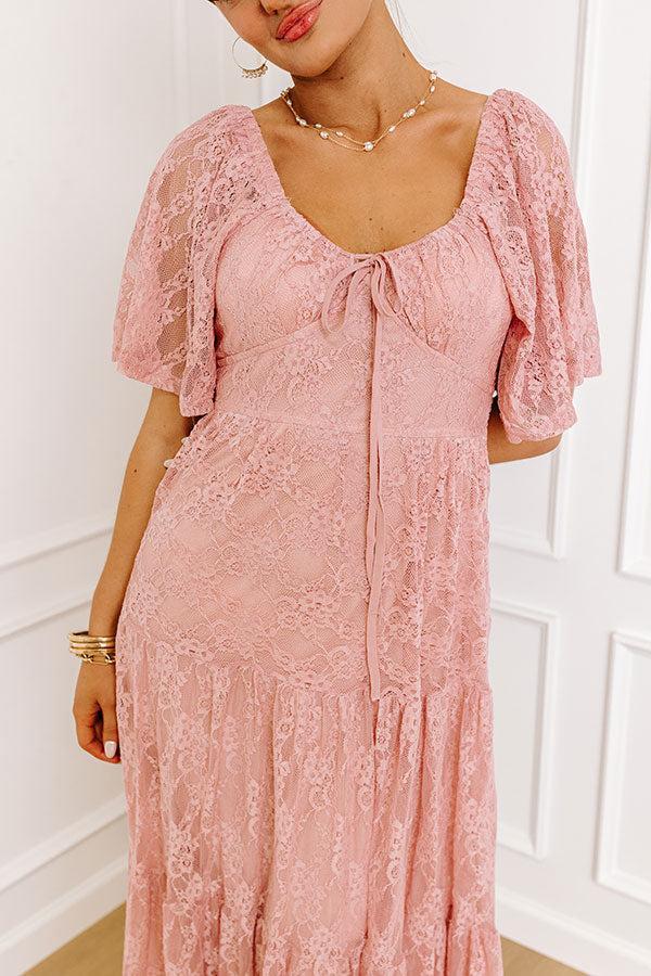 Subtle Charmer Lace Maxi Dress Product Image