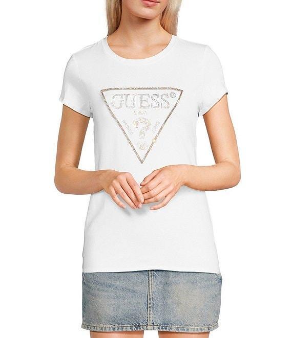 Guess Short Sleeve Embellished Logo T-Shirt Product Image