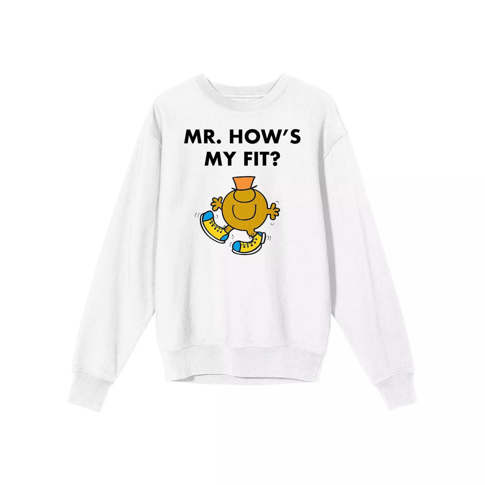 Men's Mr. Men And Little Miss Meme "Mr. How's My Fit" Long Sleeve Graphic Tee,  Product Image