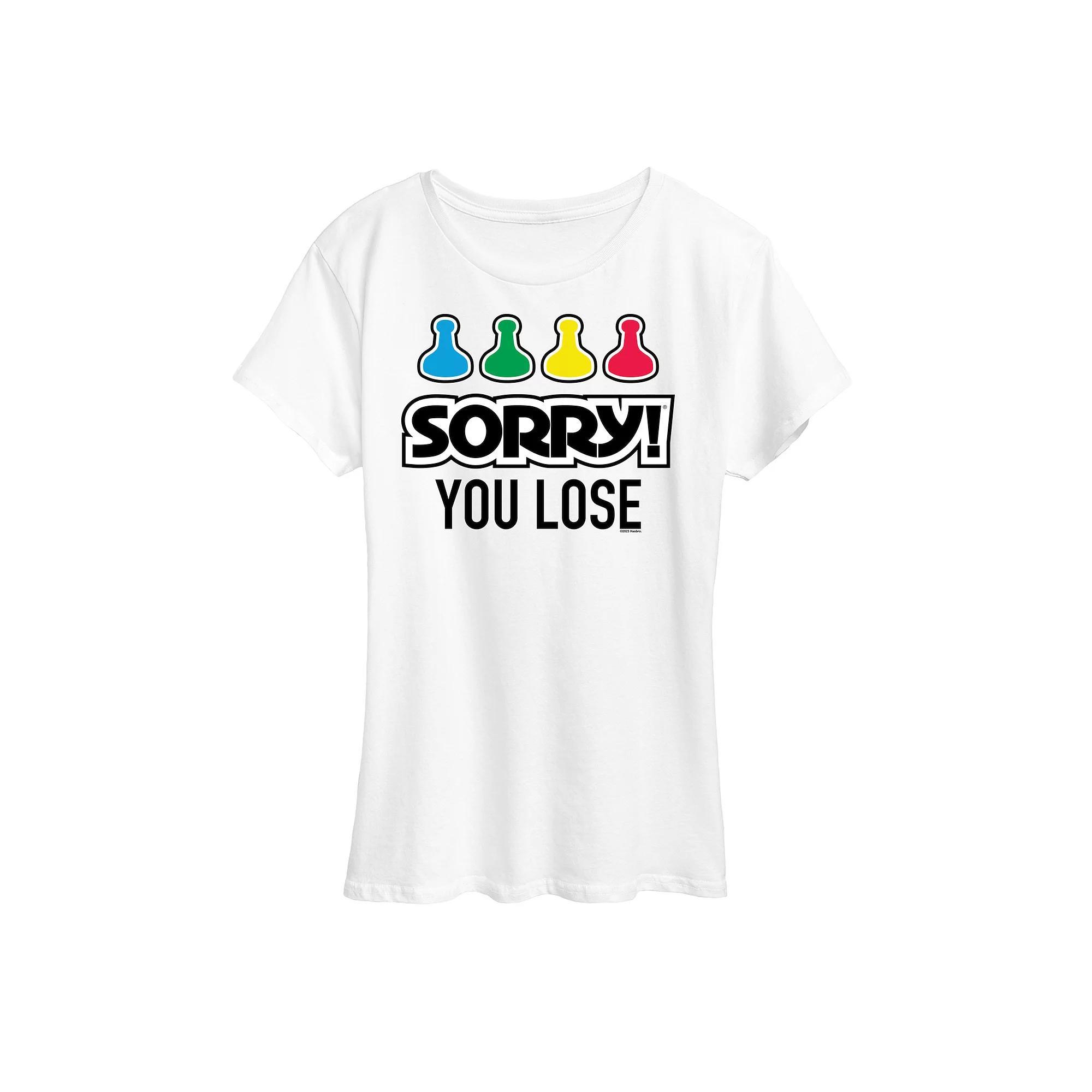 Women's Sorry You Lose Tee Graphic Tee by Hasbro, Size: Small, White Product Image