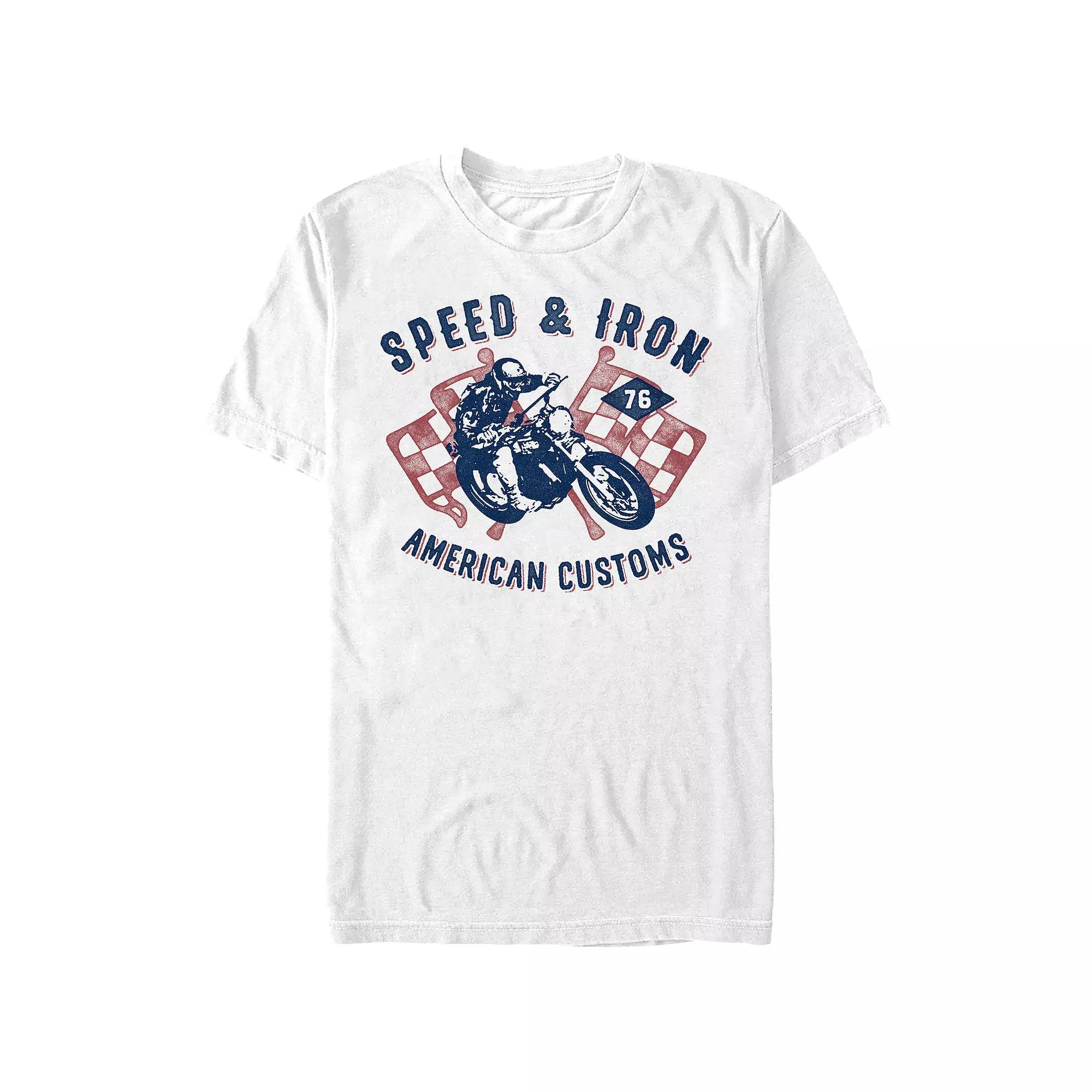 Men's Comfort Colors® Speed And Iron American Customs Graphic Tee,  Product Image