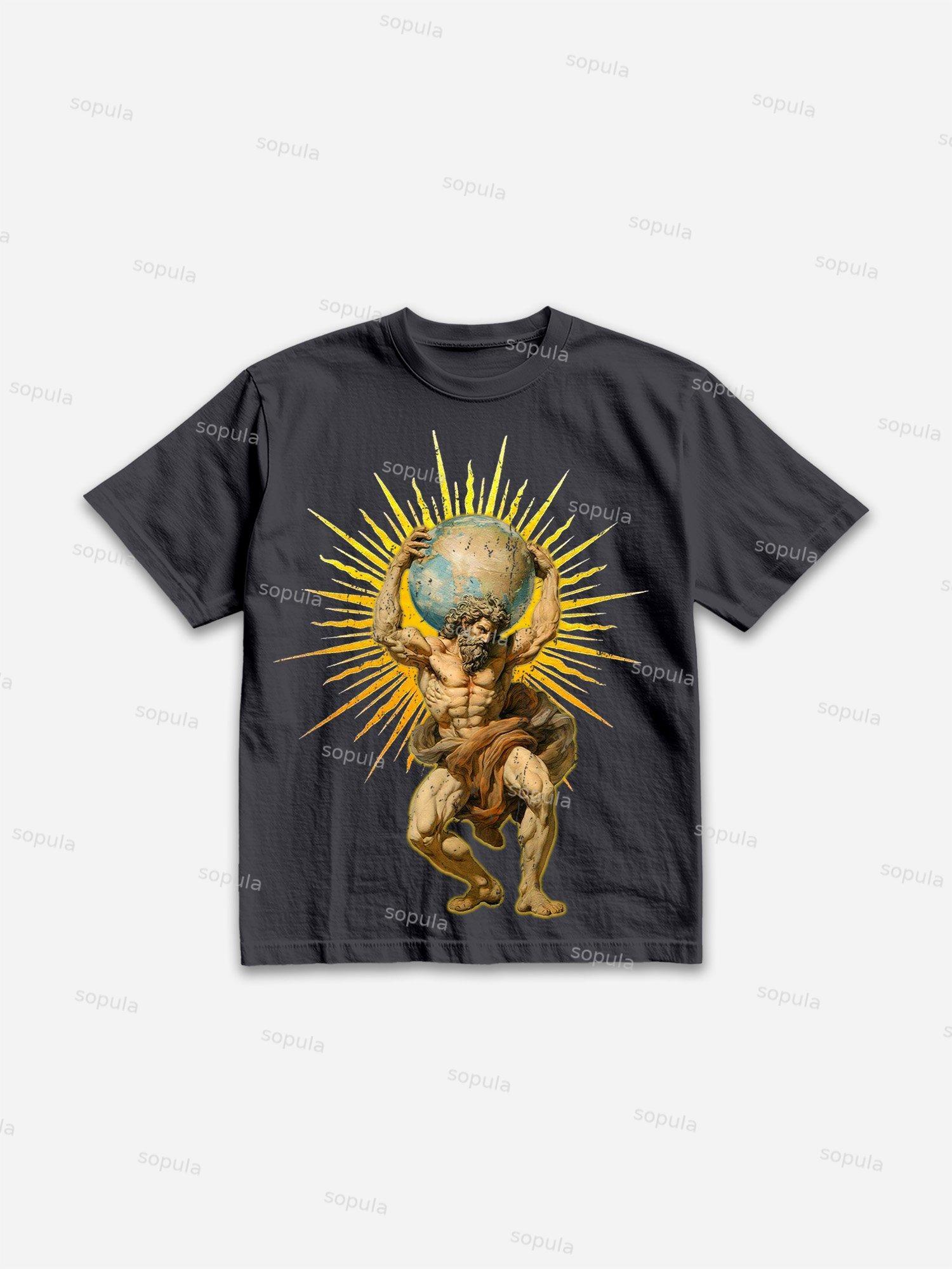 God Graphic Print Cotton T-shirt Product Image