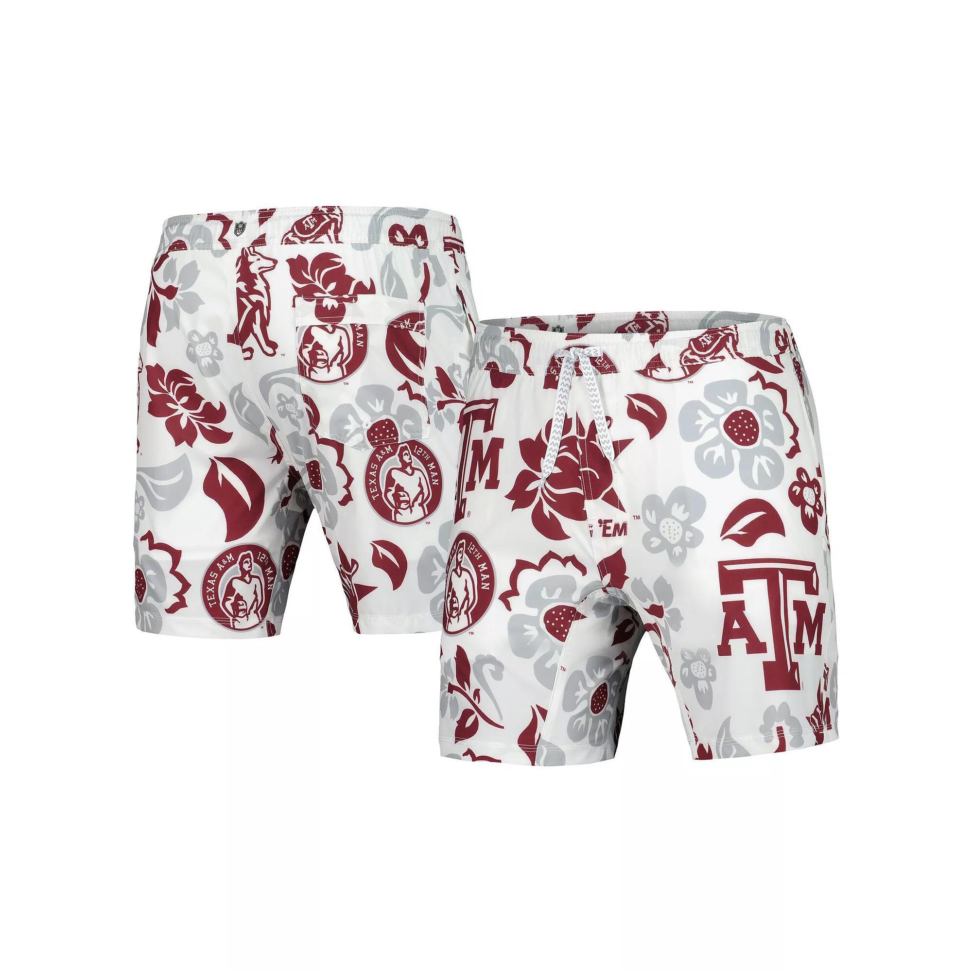 Men's Wes & Willy  White Texas A&M Aggies Vault Tech Swimming Trunks, Size: XL Product Image