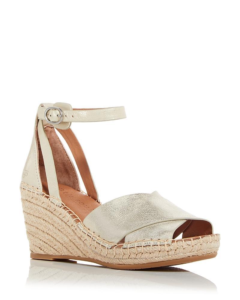 Gentle Souls by Kenneth Cole Womens Charli Ankle Strap Espadrille Wedge Sandals Product Image